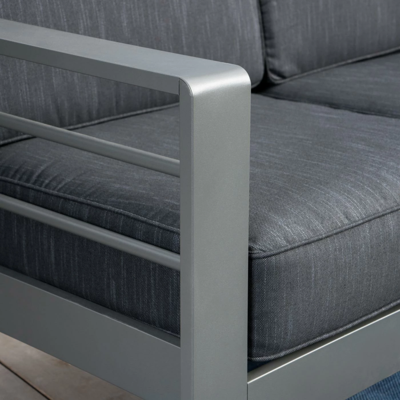 Top 10 ๐ฏ Best Selling Home Decor Aluminum Patio Sets Xane Outdoor Aluminum Loveseat And Coffee Table Set With Cushions - Khaki And Silver ๐ - Image 4