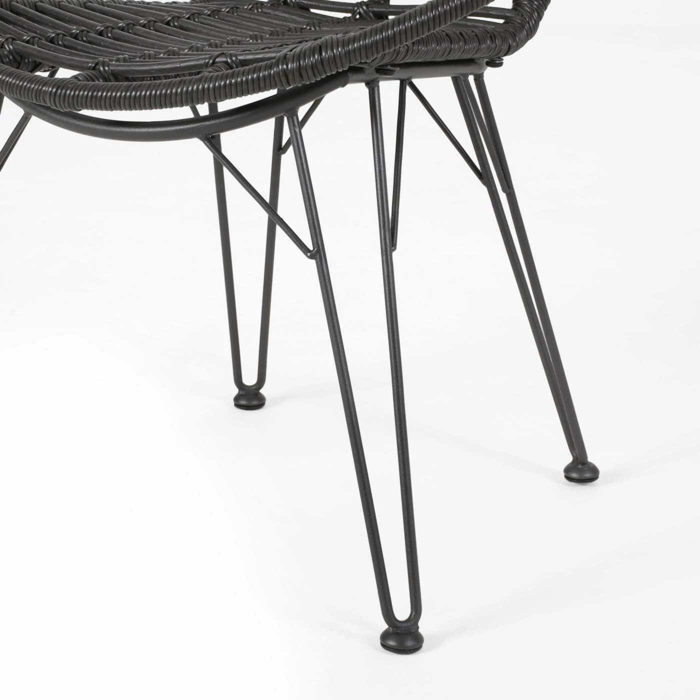 Cheapest โญ Best Selling Home Decor Resin Wicker Patio Sets Caelen Outdoor Wicker And Glass 2 Seater Chat Set - Gray And Black ๐งจ - Image 4