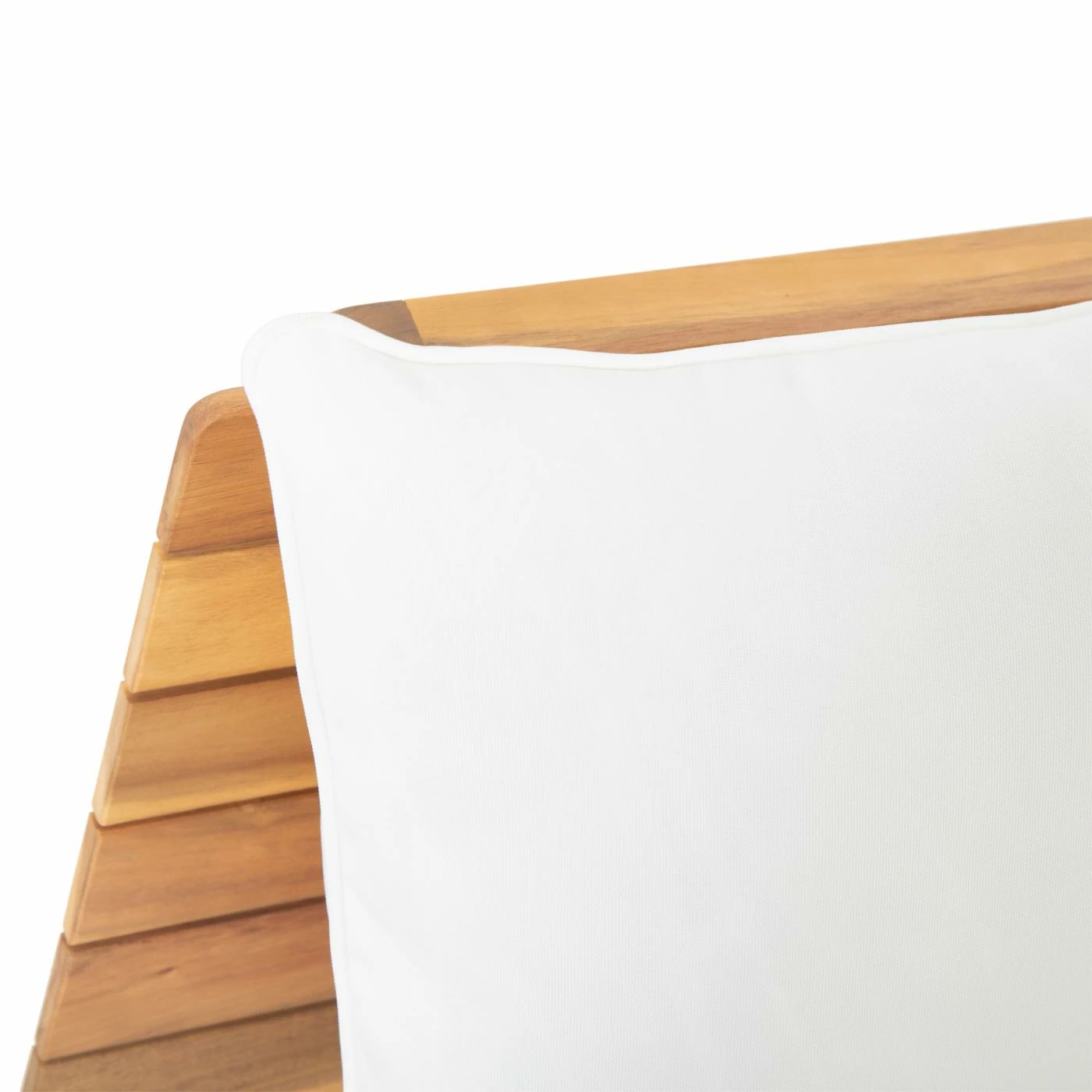 Best deal ๐ Best Selling Home Decor Wood Patio Sets Jood Outdoor Acacia Wood 4 Seater Chat Set And Side Table - Teak And White ๐ - Image 4