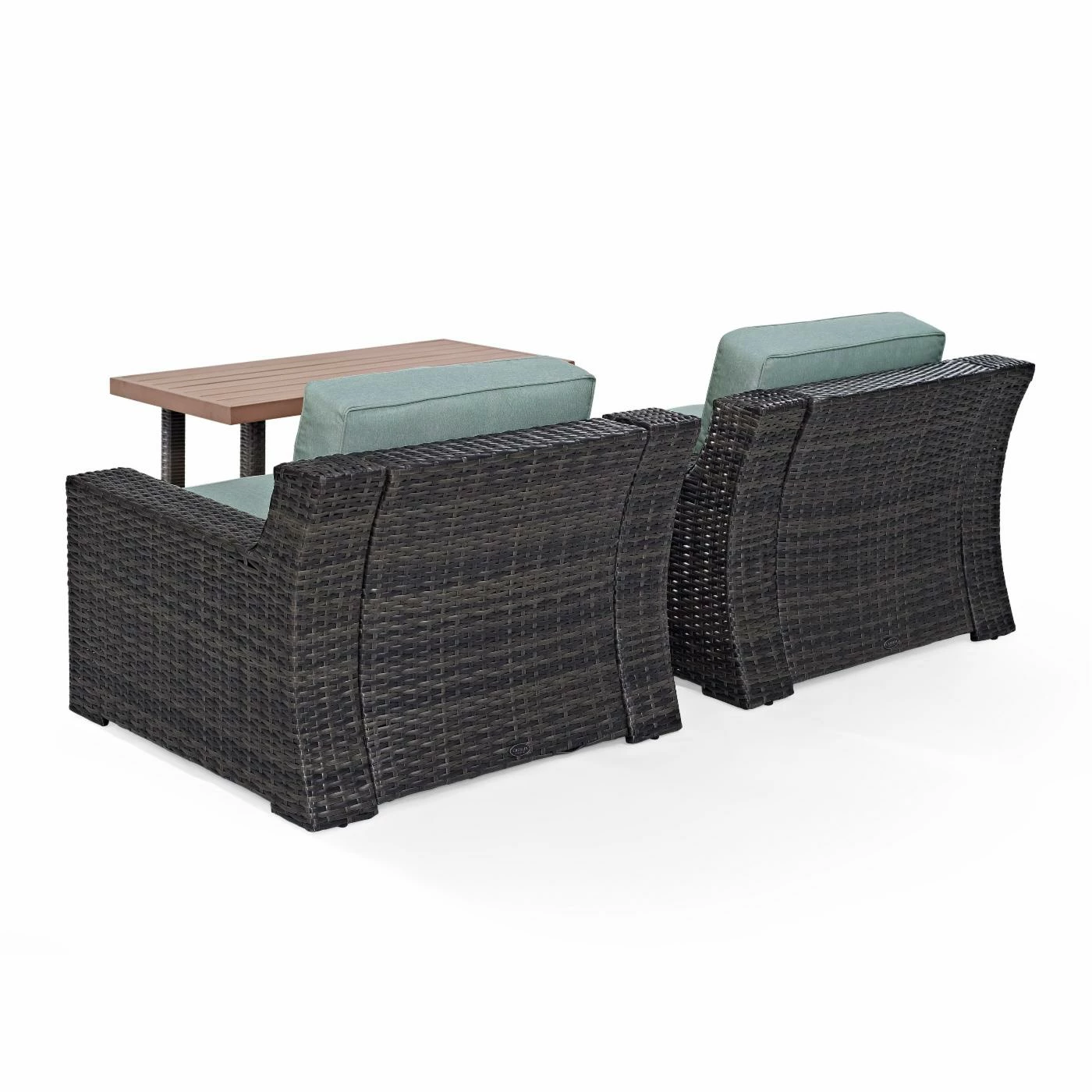Discount βοΈ Resin Wicker Patio Sets Crosley Furniture Beaufort Wicker 3 Piece Patio Lounge Chair Set With Cushions 𧨠- Image 4