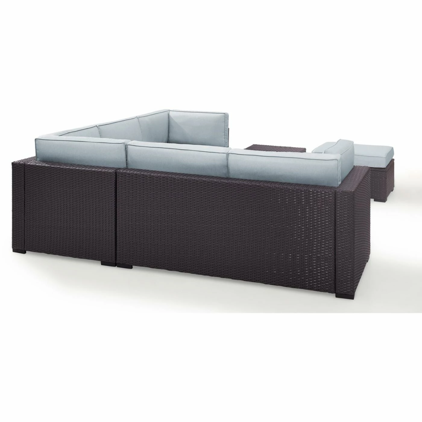 New ๐คฉ Resin Wicker Patio Sets Crosley Furniture Biscayne Resin Wicker 5 Piece Loveseat Conversation Set ๐ฅ - Image 4