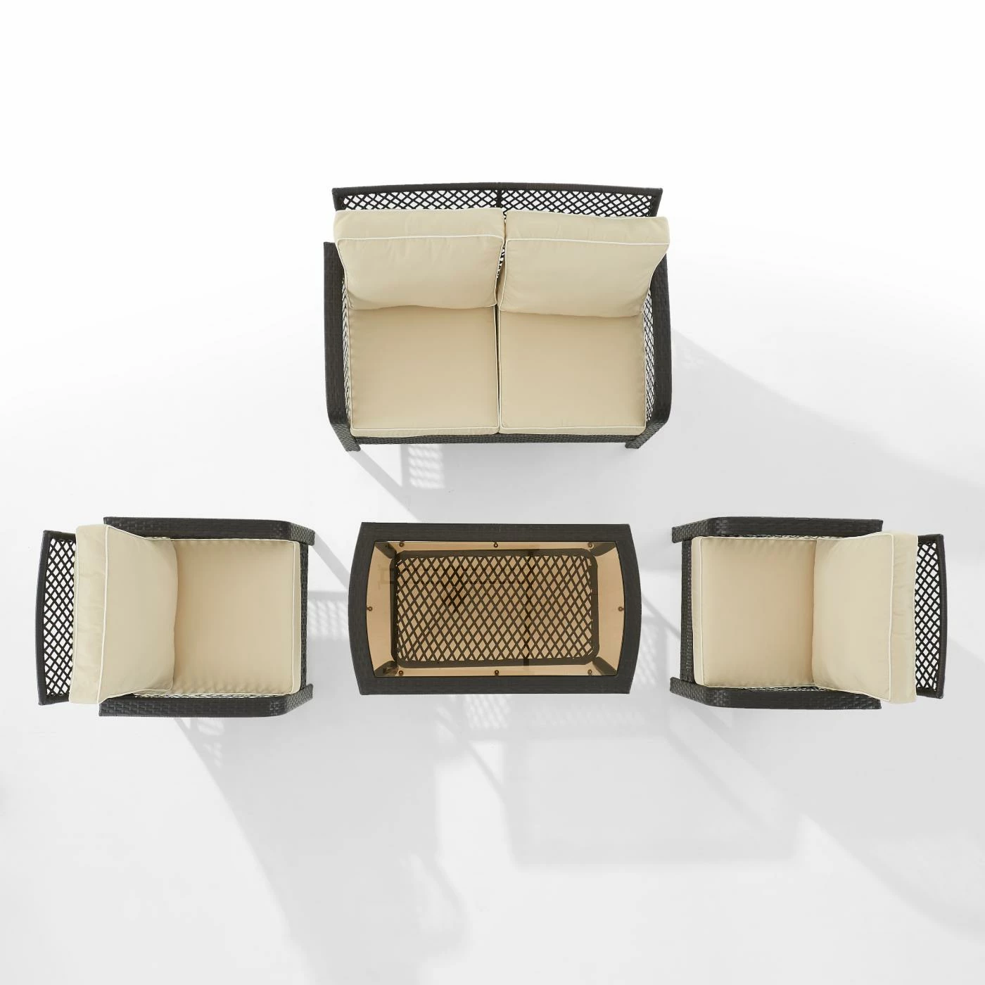 Brand new ๐ Resin Wicker Patio Sets Crosley Tribeca Wicker 4 Piece Outdoor Conversation Set โจ - Image 4