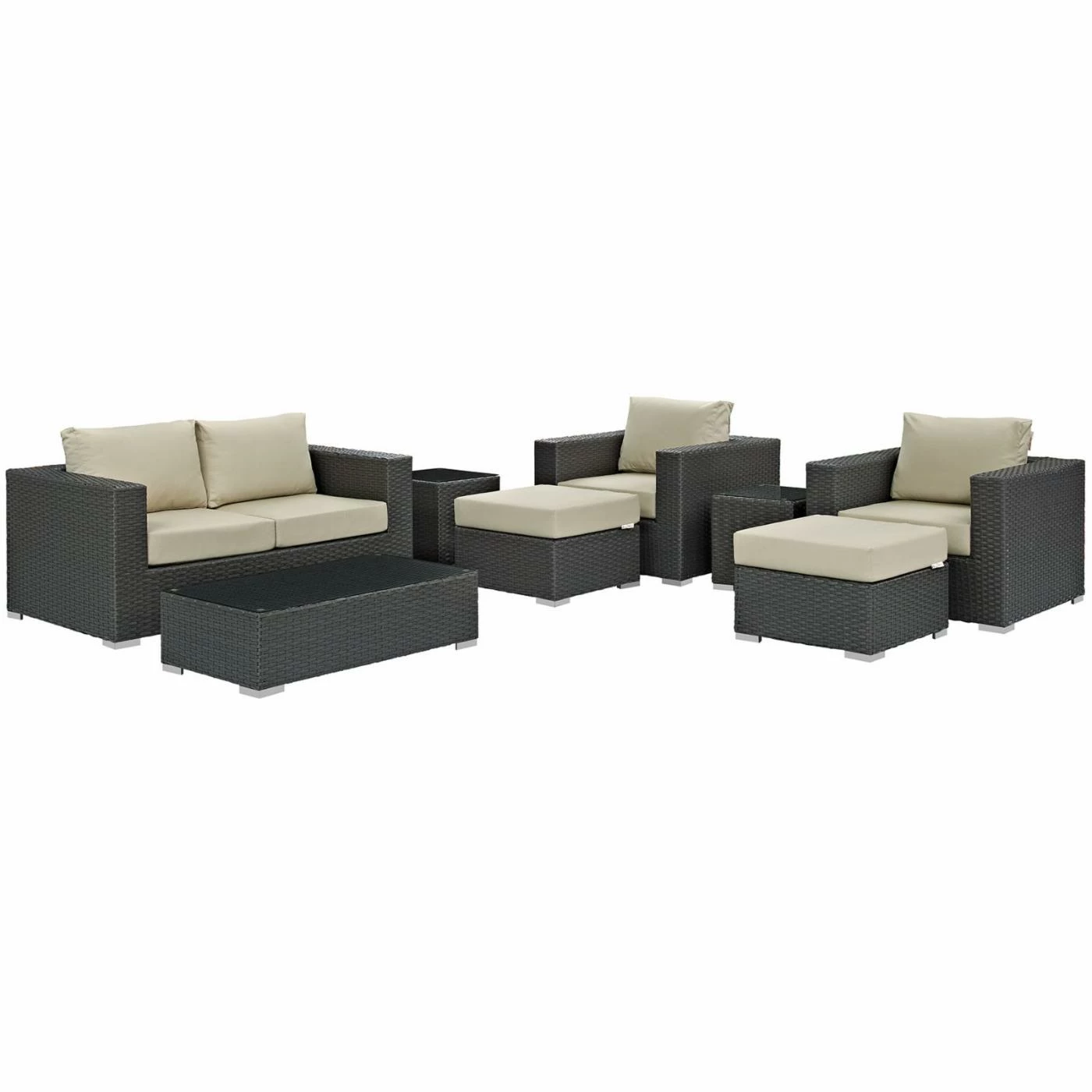 Best reviews of โ Resin Wicker Patio Sets Modway Sojourn Wicker 8 Piece Patio Conversation Set โค๏ธ - Image 4