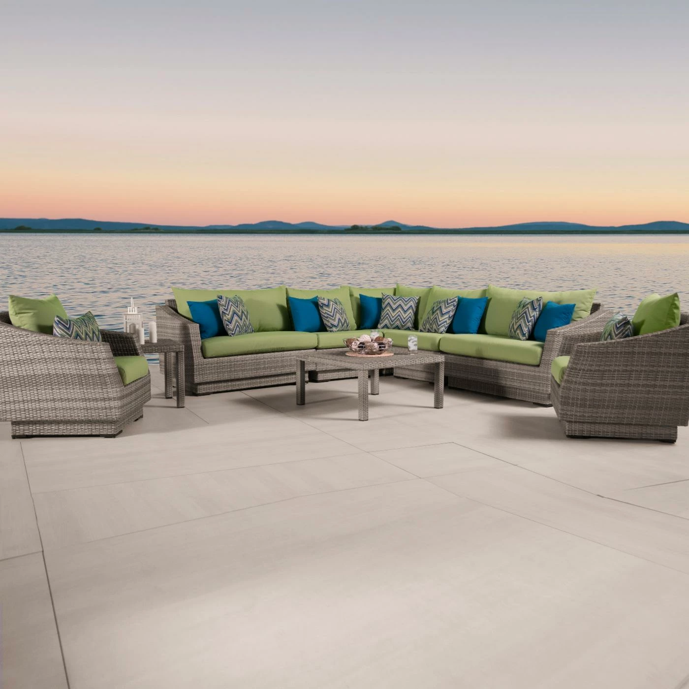 Discount ๐งจ Resin Wicker Patio Sets RST Brands Cannes 9 Piece Sectional Conversation Set ๐ - Image 4