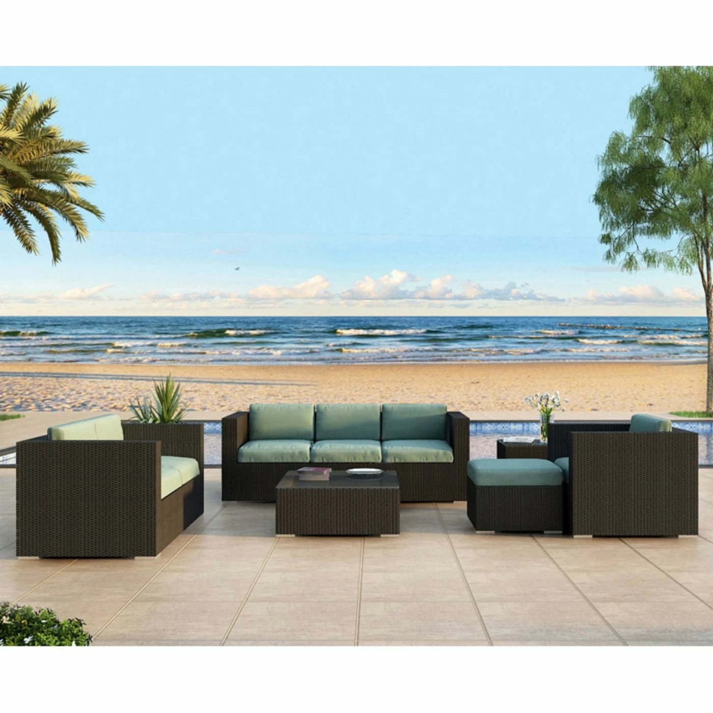 Discount ✨ Resin Wicker Patio Sets Harmonia Living Urbana Sofa Conversation Set 😉 - Image 4