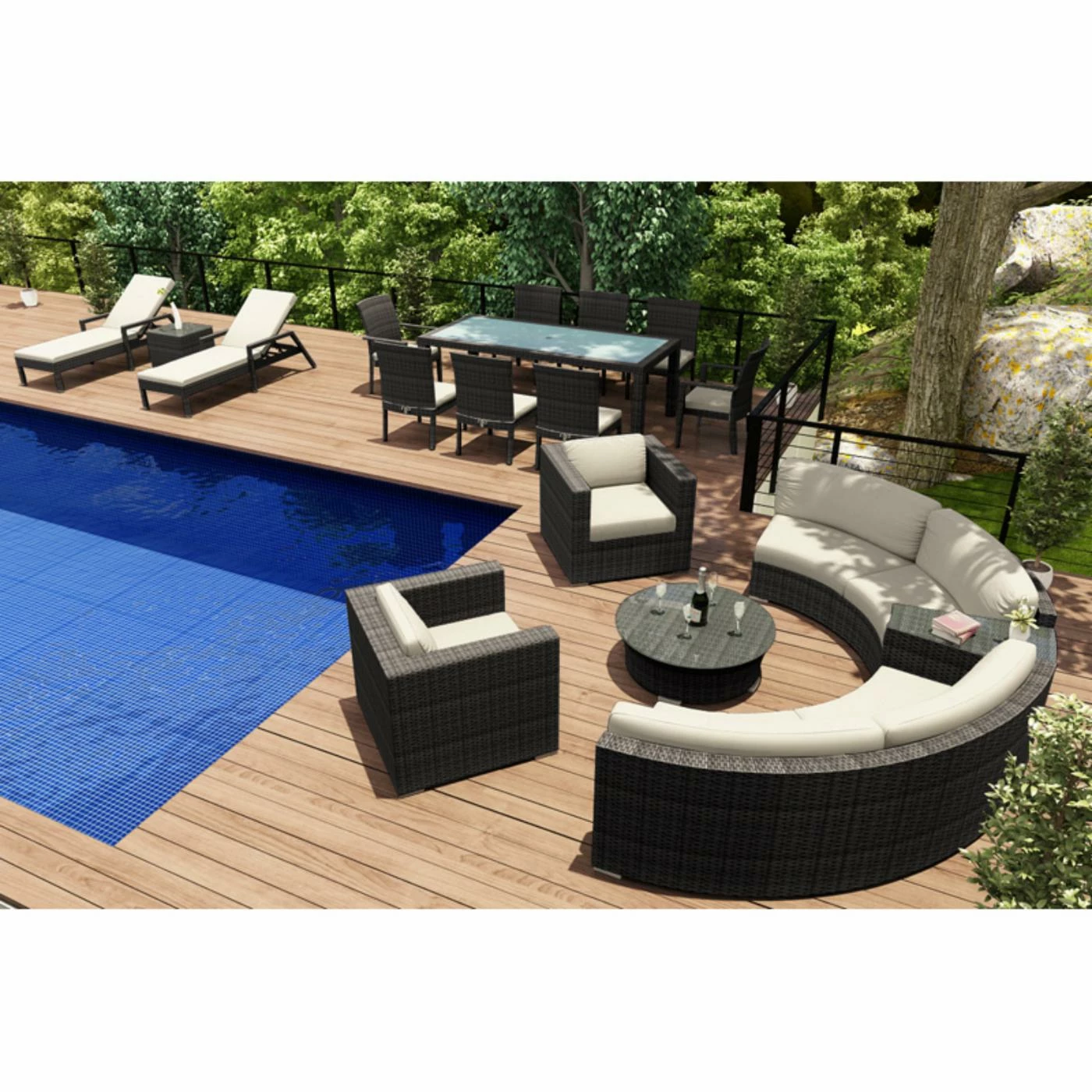 Cheapest ๐งจ Resin Wicker Patio Sets Harmonia Living District 18 Piece Eclipse All-Weather Wicker Patio Conversation Set ๐ - Image 4