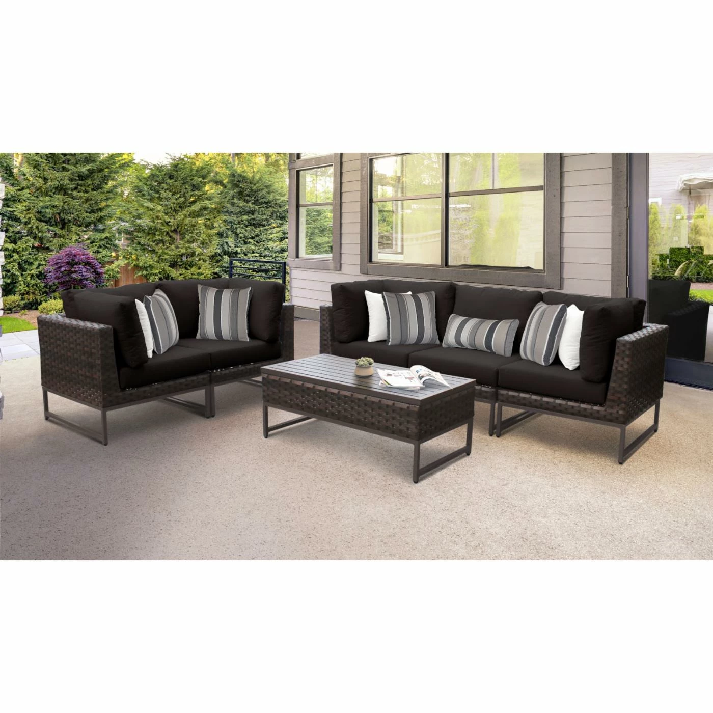 Best reviews of ๐งจ Resin Wicker Patio Sets TK Classics Barcelona Wicker 6 Piece Sectional Sofa And Loveseat Patio Conversation Set ๐ - Image 4