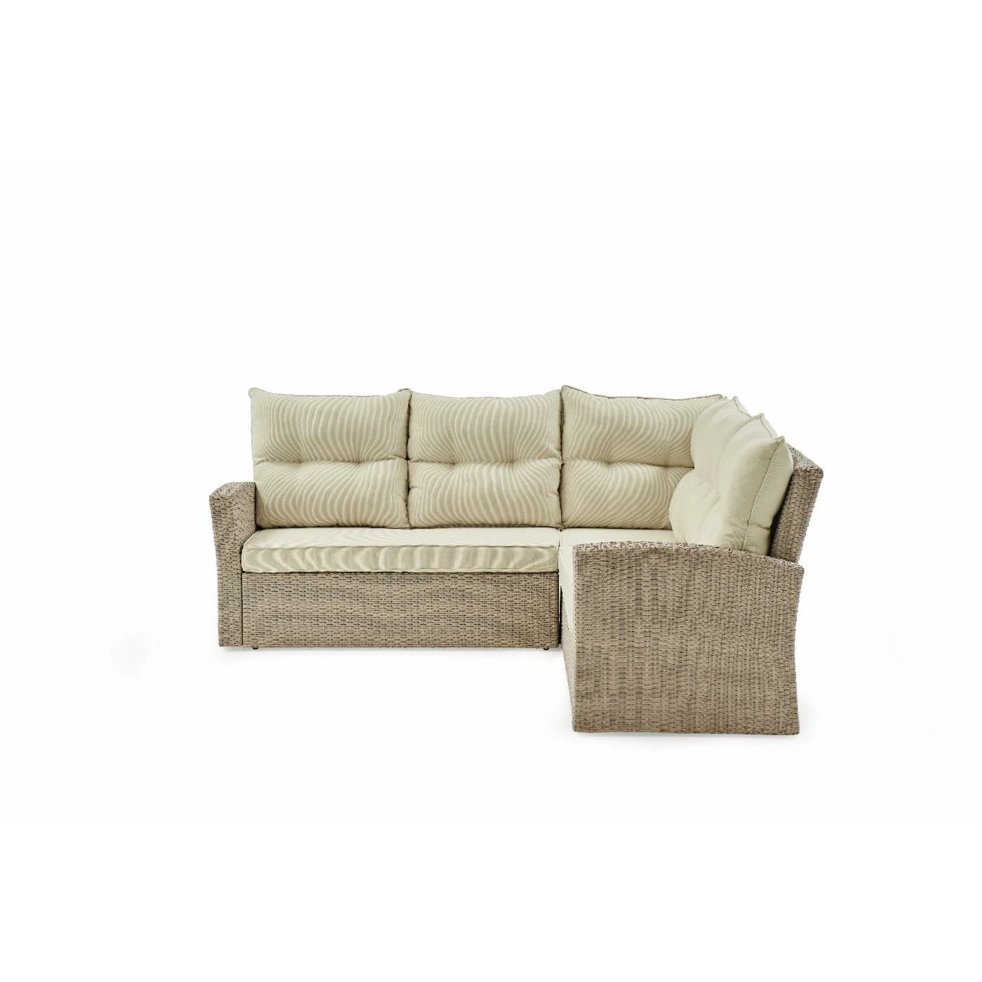 Flash Sale โ Resin Wicker Patio Sets Alaterre Furniture Canaan All-Weather Wicker Outdoor Seating Set With Double Loveseat With Large Ottoman ๐ - Image 4