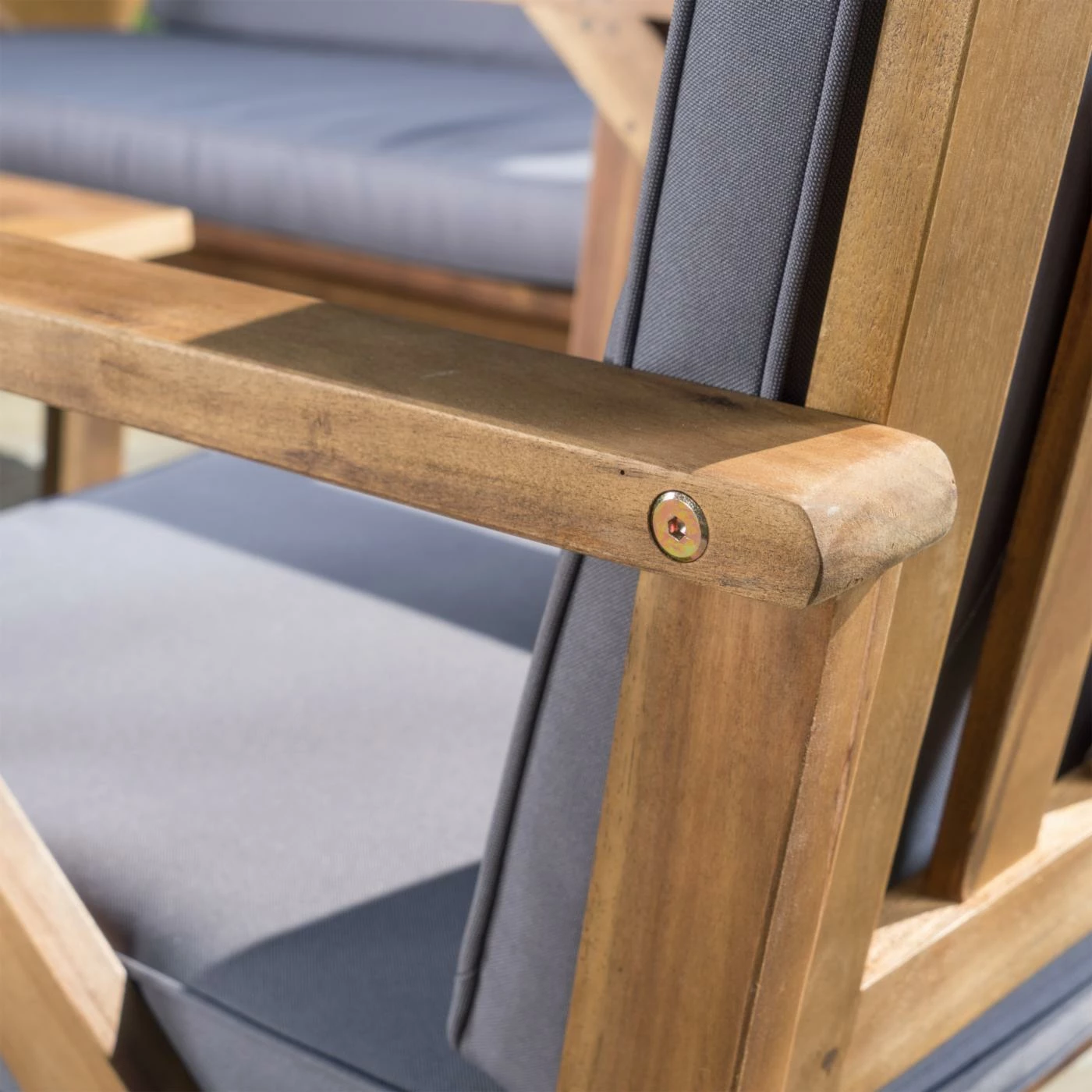 Buy ๐ Best Selling Home Wood Patio Sets Panama Acacia Wood 4 Piece Patio Conversation Set โ๏ธ - Image 6