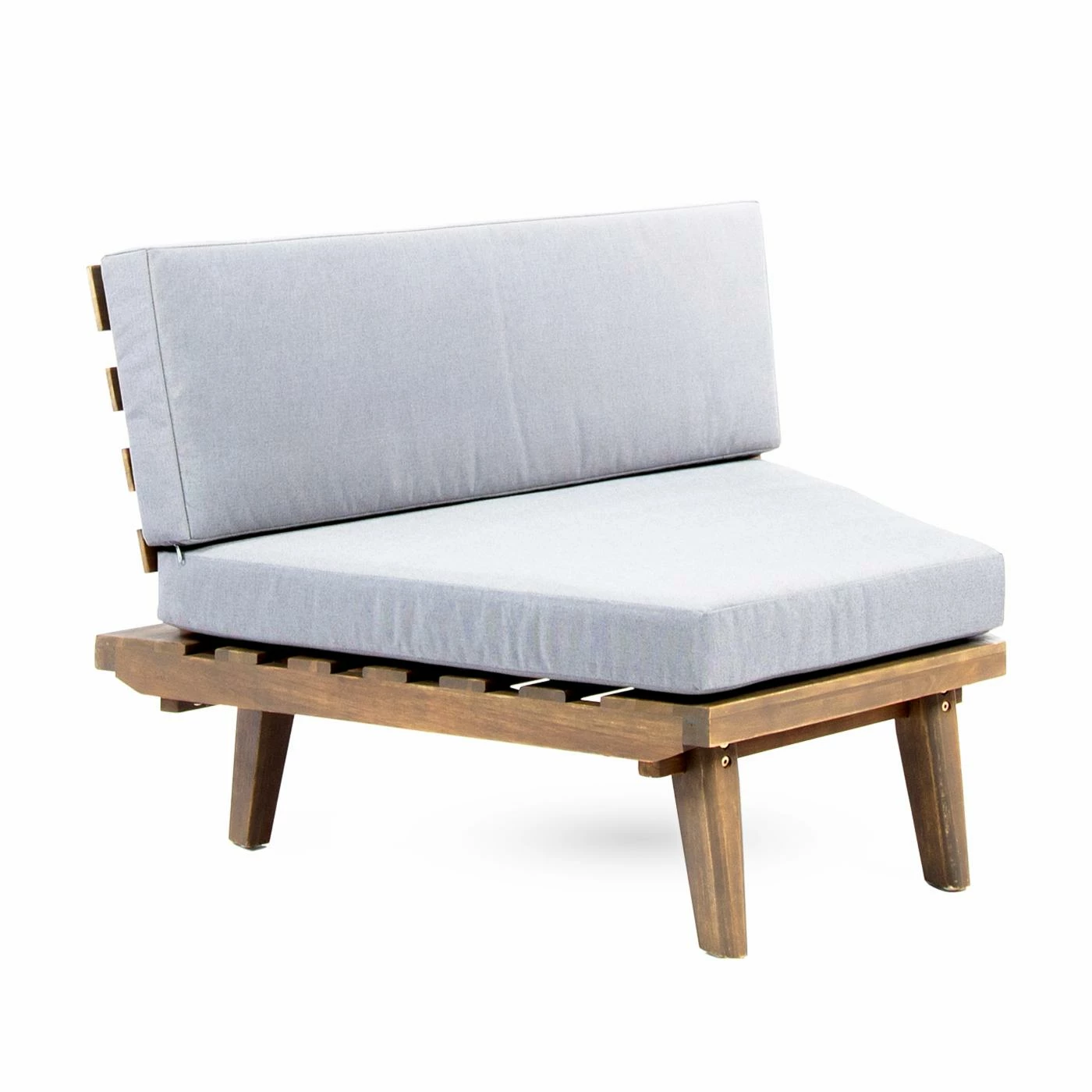 Best Pirce 🤩 Wood Patio Sets HN Outdoor Cullen Wood V Shaped 4 Piece Patio Conversation Set 🔥 - Image 6