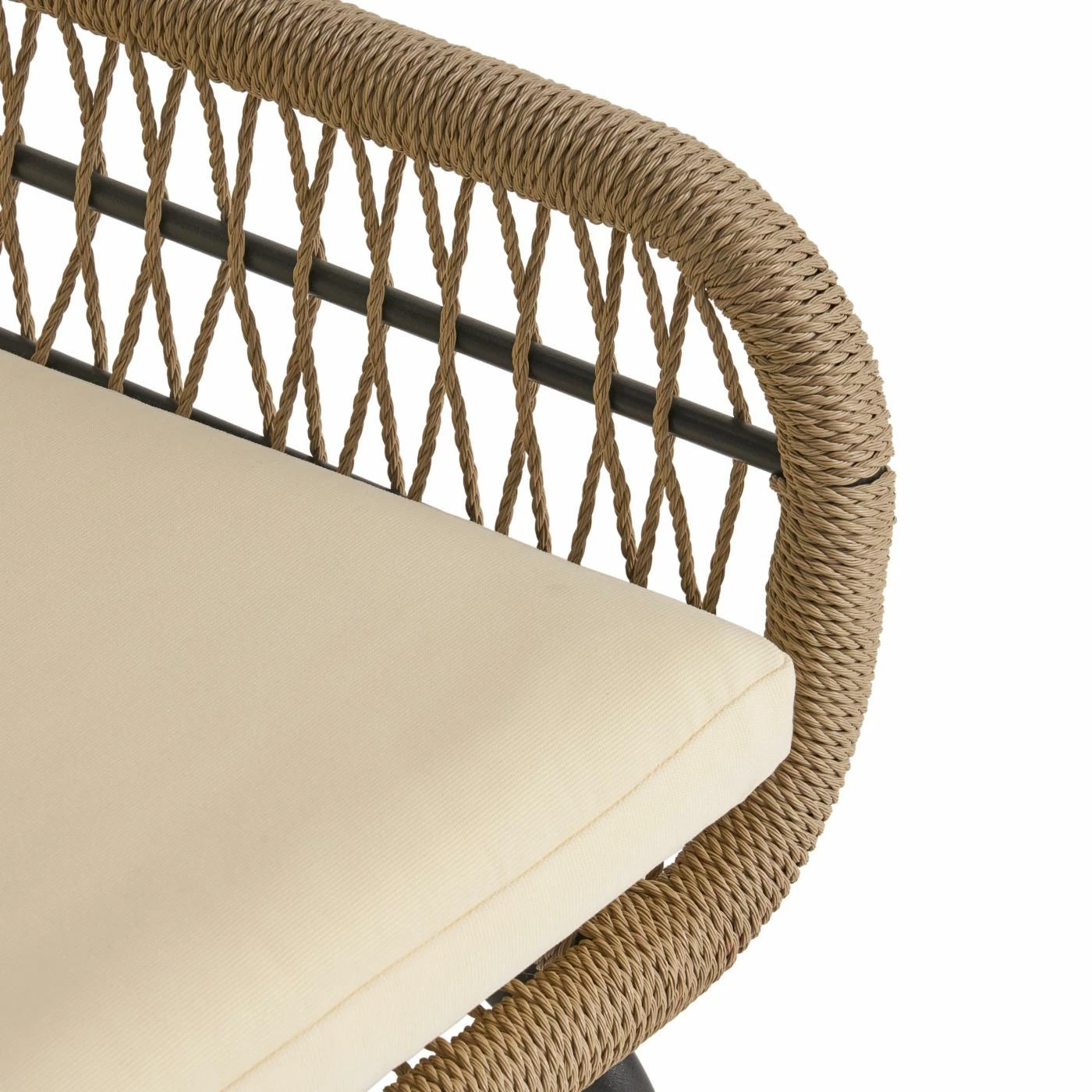 Brand new โ Best Selling Home Decor Resin Wicker Patio Sets Chief Outdoor Rope And Glass 2 Seater Chat Set - Dark Gray And Gray โ - Image 6