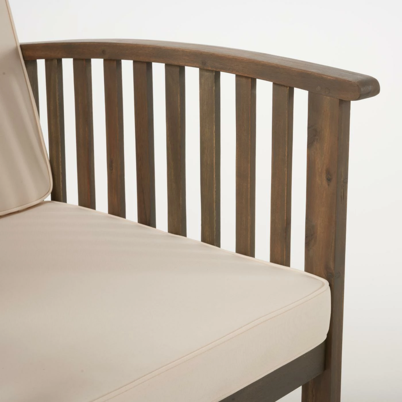 New ๐ Best Selling Home Decor Wood Patio Sets Safari Outdoor Acacia Wood 7 Seater Sofa Chat Set With Cushions - Teak And Cream ๐งจ - Image 6