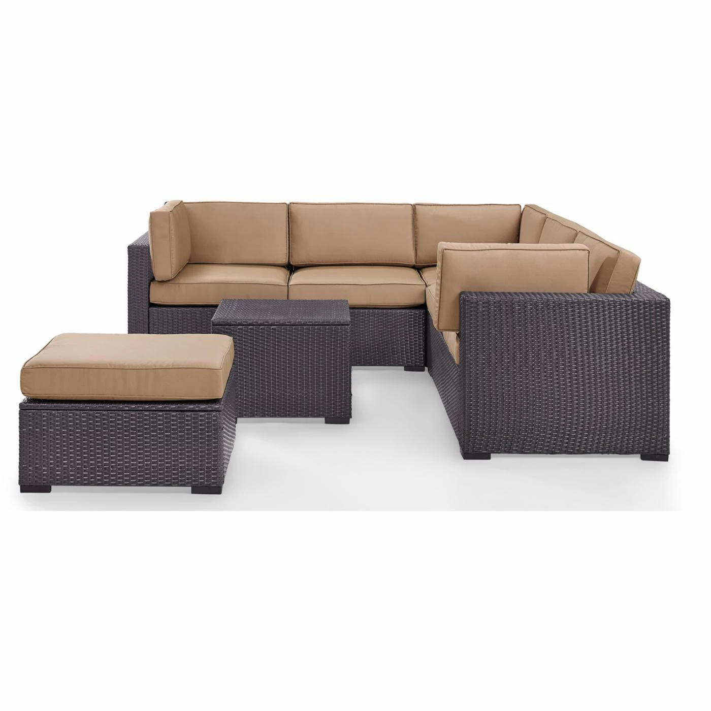 New ๐คฉ Resin Wicker Patio Sets Crosley Furniture Biscayne Resin Wicker 5 Piece Loveseat Conversation Set ๐ฅ - Image 6