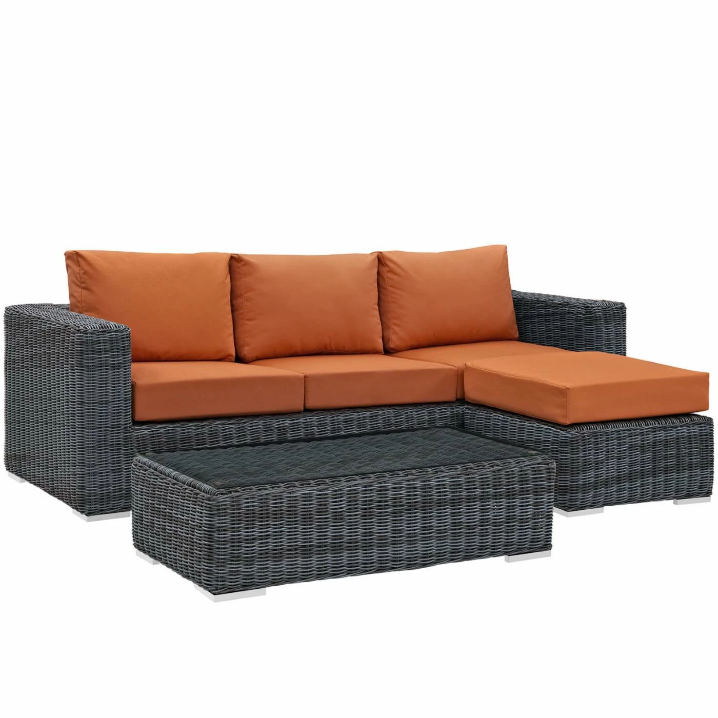 Top 10 ๐ Resin Wicker Patio Sets Modway Summon Wicker 3 Piece Patio Conversation Set โญ - Image 6