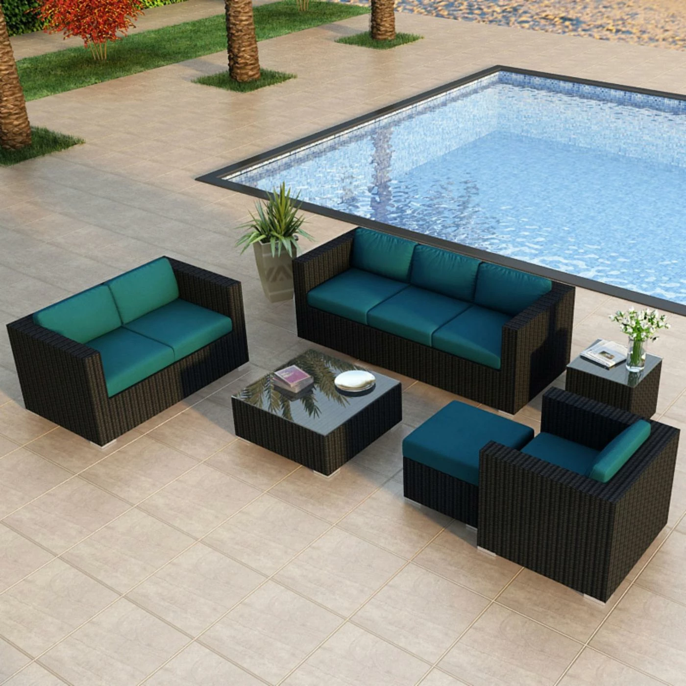 Discount ✨ Resin Wicker Patio Sets Harmonia Living Urbana Sofa Conversation Set 😉 - Image 6