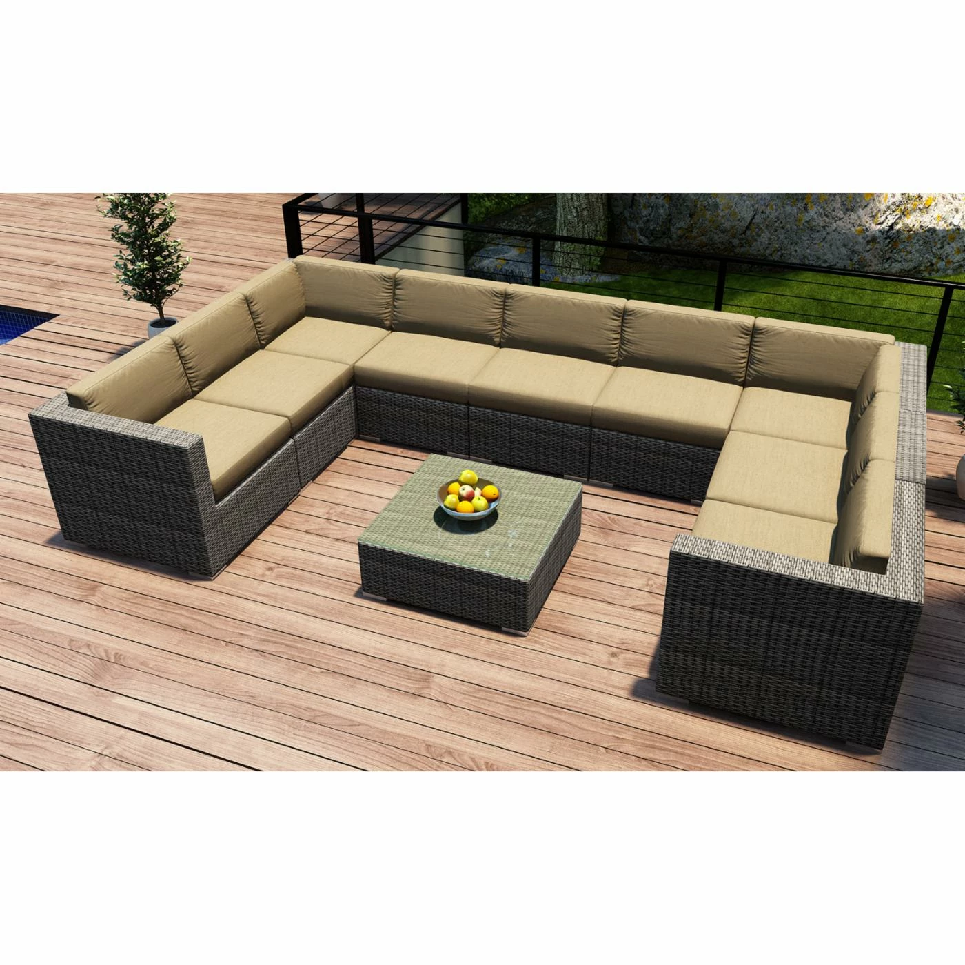 Coupon ๐ Resin Wicker Patio Sets Harmonia Living District 10 Piece Club Chair Sectional Patio Conversation Set ๐งจ - Image 6