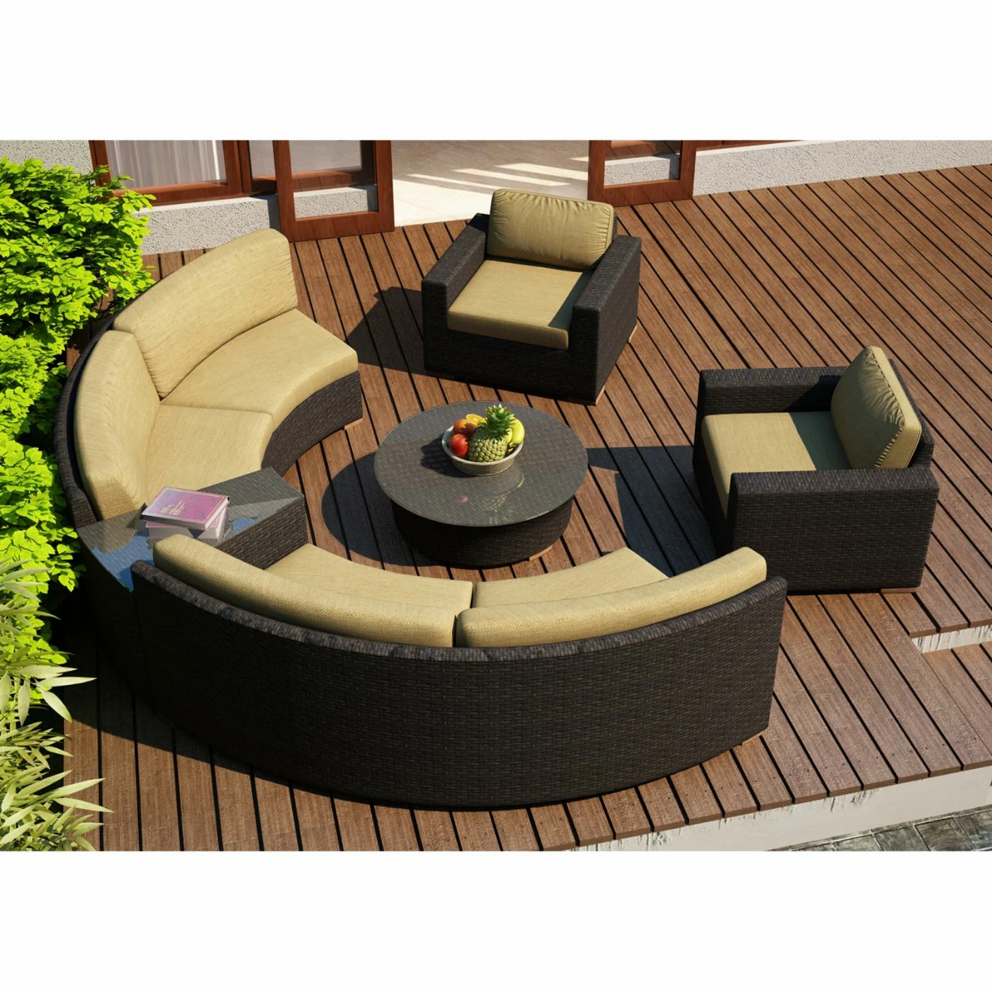 Deals ๐ Resin Wicker Patio Sets Harmonia Living Arden 6 Piece Curved Sectional Patio Conversation Set ๐ฏ - Image 6