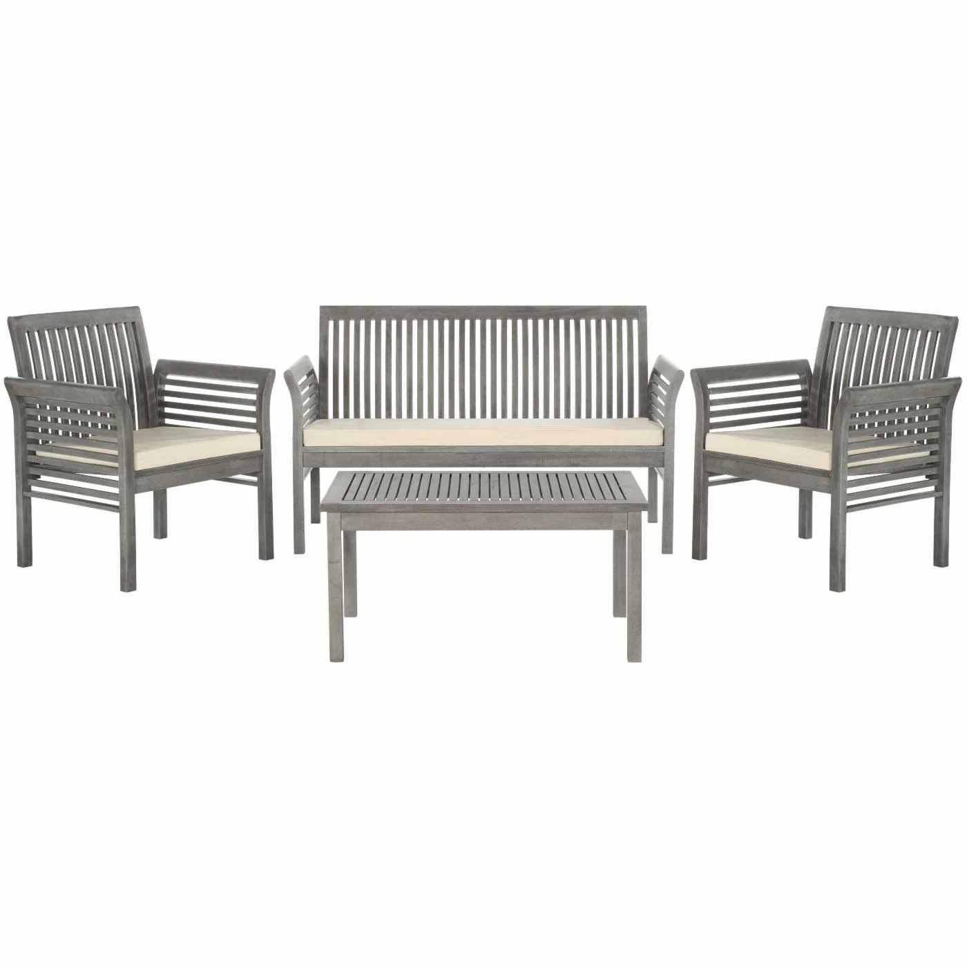 Discount ๐ Wood Patio Sets HN Outdoor Springville Acacia Wood 4 Piece Outdoor Conversation Set ๐ฅฐ - Image 6