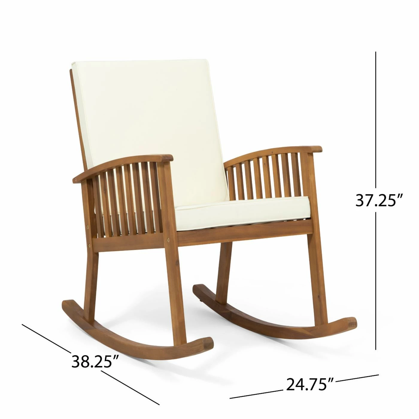 Buy ๐ Best Selling Home Decor Wood Patio Sets Lando Outdoor Acacia Wood 2 Seater Rocking Chair Chat Set ๐ฅฐ - Image 7