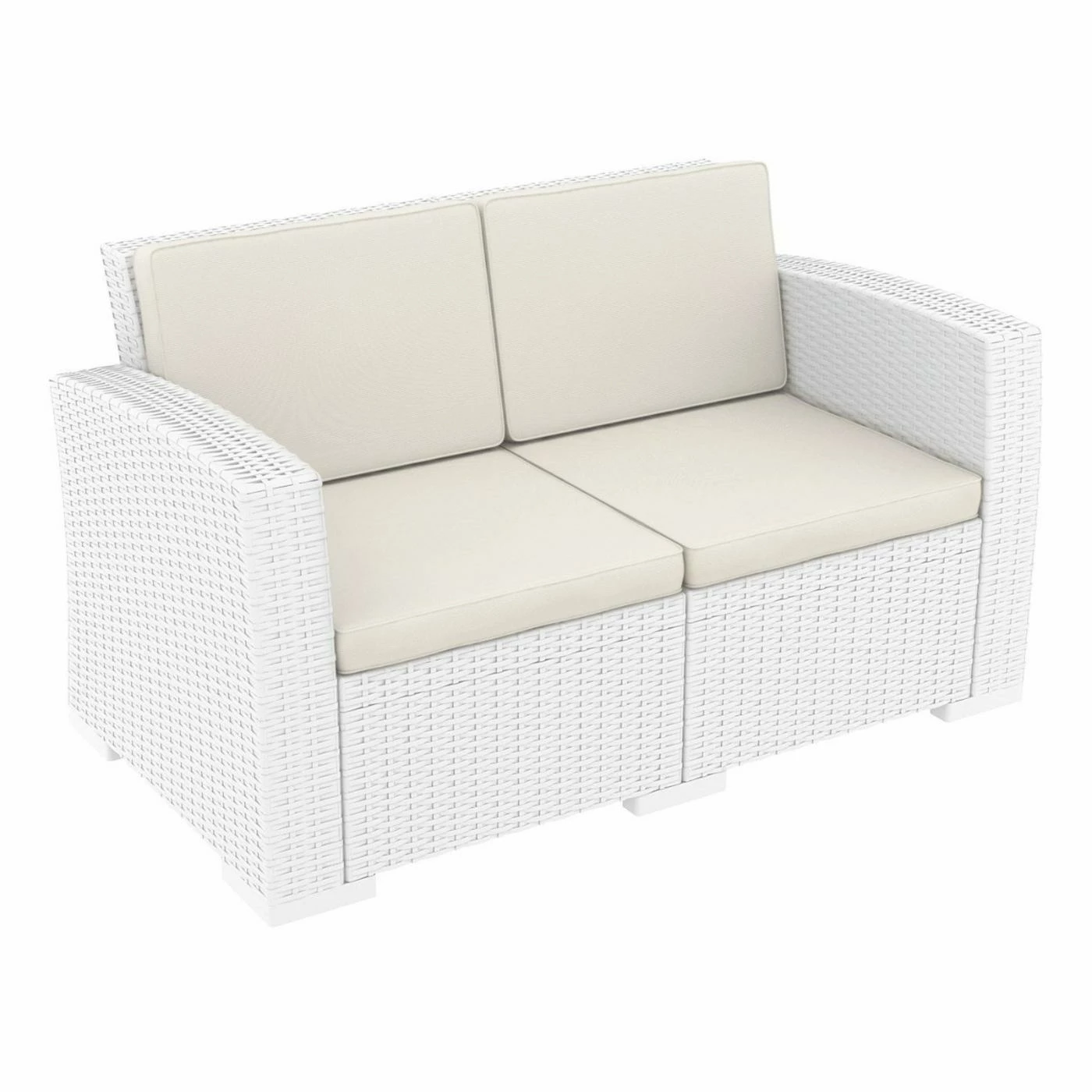 Brand new 😉 Compamia Resin Wicker Patio Sets Siesta Monaco Resin 4 Piece Loveseat Patio Conversation Set With Cushion ✨ - Image 7