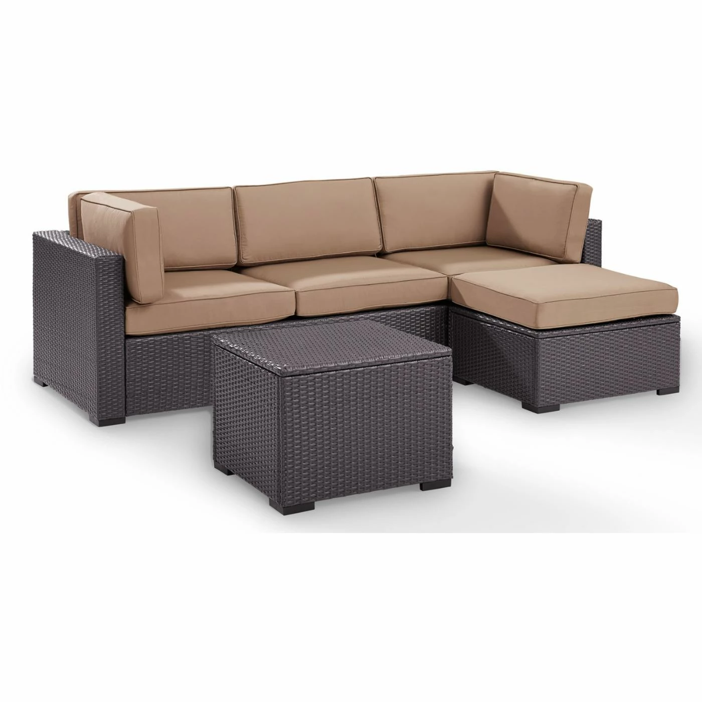 Coupon ๐ Resin Wicker Patio Sets Crosley Furniture Biscayne Resin Wicker 4 Piece Loveseat Conversation Set ๐ - Image 7