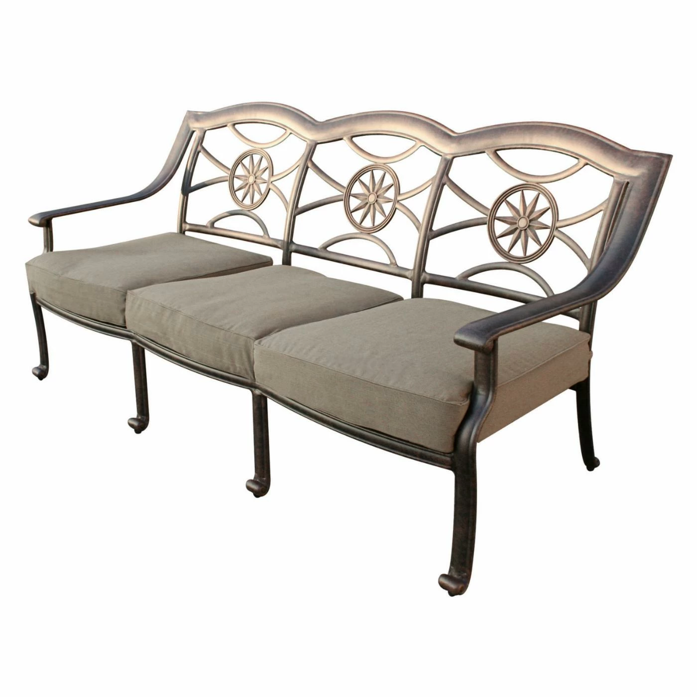 Best Pirce ๐ Aluminum Patio Sets Darlee Ten Star Cast Aluminum 6 Piece Patio Conversation Set With Lattice Tables ๐ - Image 7