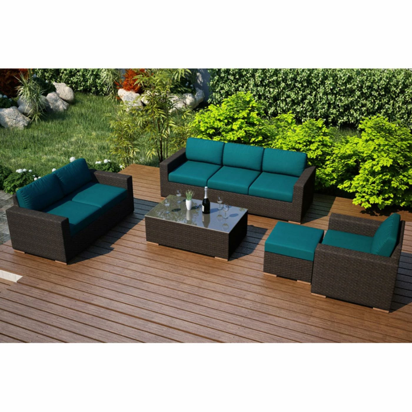 Best deal 🌟 Resin Wicker Patio Sets Harmonia Living Arden 5 Piece Sofa Set 🤩 - Image 7