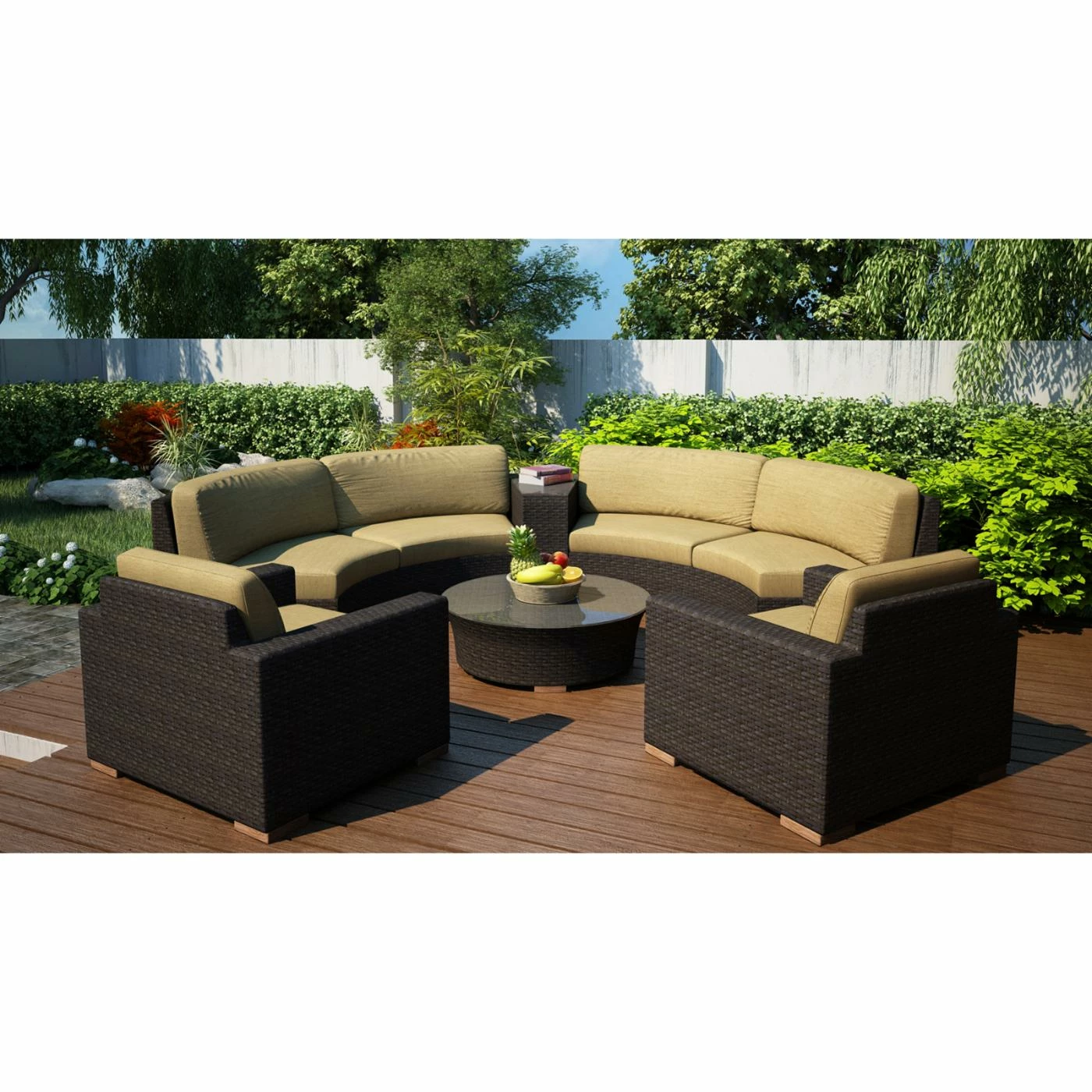 Deals ๐ Resin Wicker Patio Sets Harmonia Living Arden 6 Piece Curved Sectional Patio Conversation Set ๐ฏ - Image 7