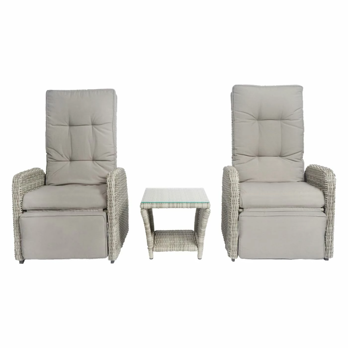 Discount ๐ Resin Wicker Patio Sets Elle Decor Vallauris Wicker 3 Piece Reclining Outdoor Chat Set ๐ฏ - Image 7