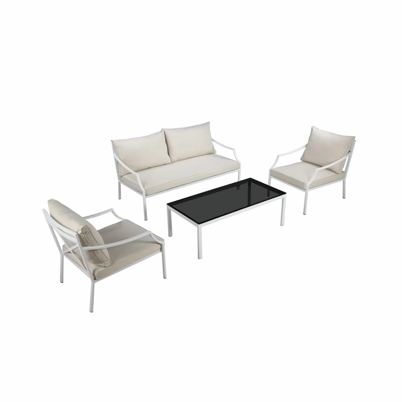 Brand new ๐ Aluminum Patio Sets Pangea Home Palma 4 Piece Aluminum Patio Conversation Set โค๏ธ - Image 7