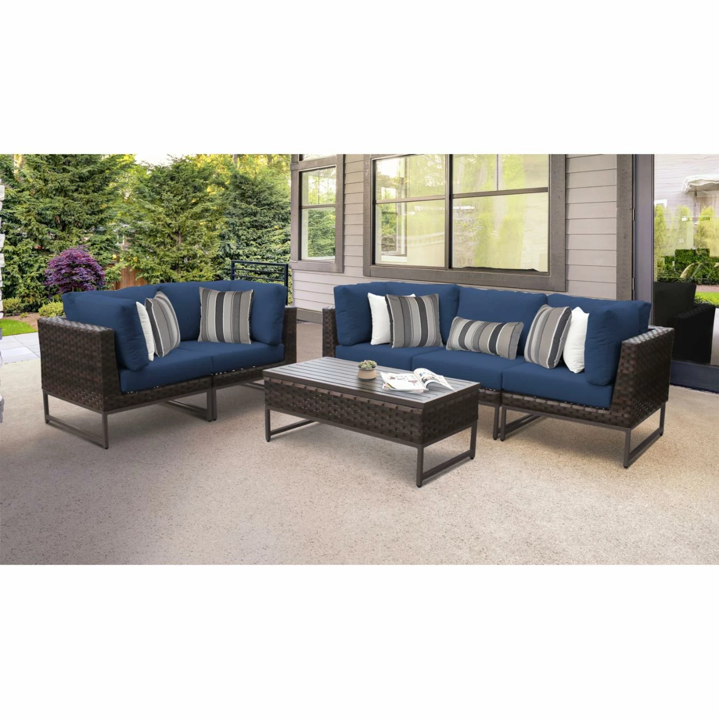 Best reviews of ๐งจ Resin Wicker Patio Sets TK Classics Barcelona Wicker 6 Piece Sectional Sofa And Loveseat Patio Conversation Set ๐ - Image 7