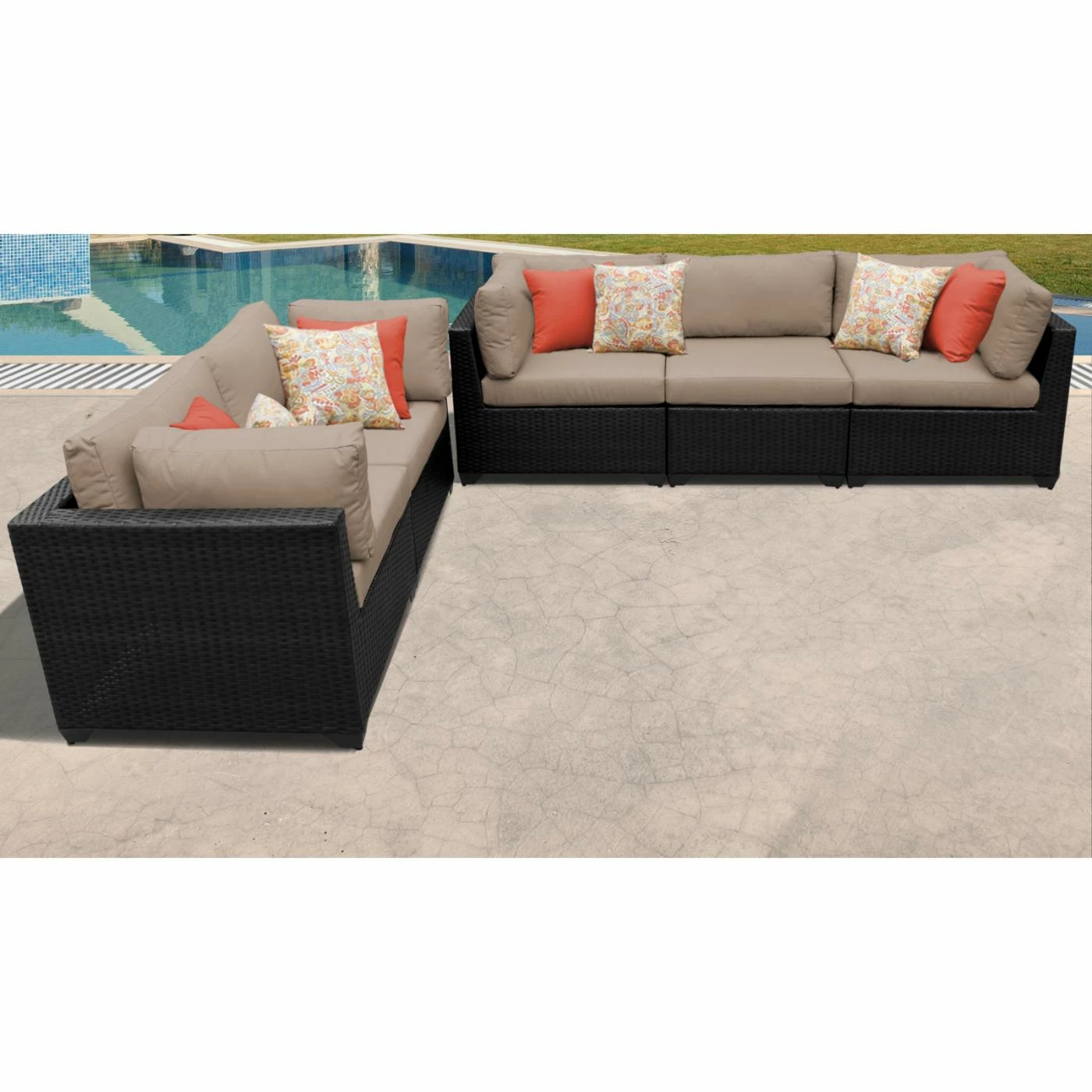 Best Sale ๐ Resin Wicker Patio Sets TK Classics Belle 5-Piece Outdoor Wicker Patio Conversation Set ๐ - Image 7