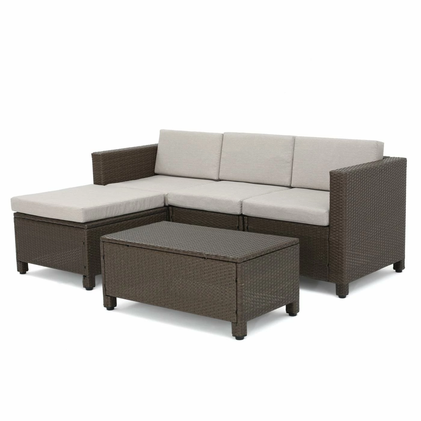 Brand new ๐ Resin Wicker Patio Sets HN Outdoor Prater Wicker Sectional Sofa Patio Conversation Set With Coffee Table โ - Image 8