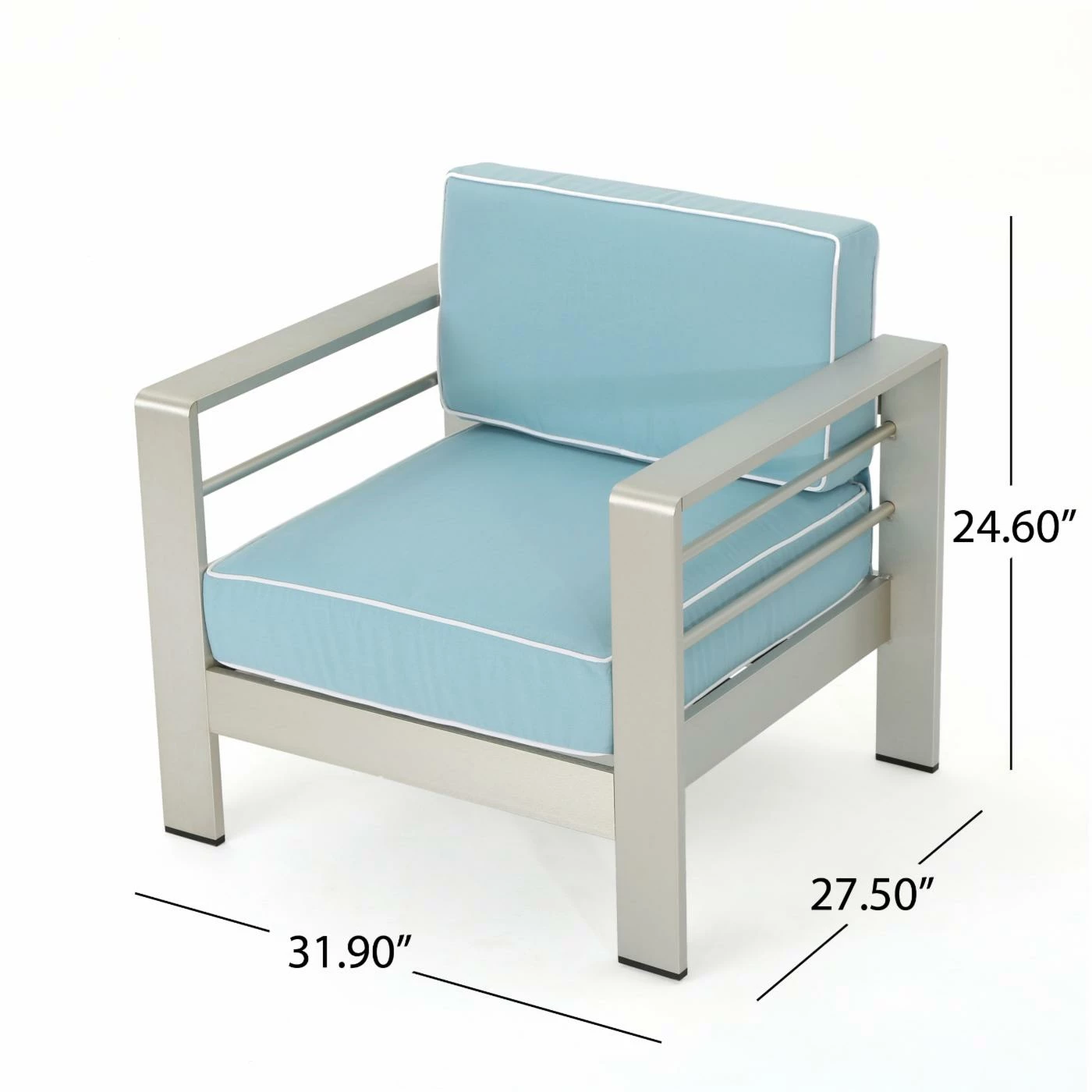 Budget โ Best Selling Home Decor Aluminum Patio Sets Xane Outdoor 3 Piece Aluminum Chat Set โจ - Image 8