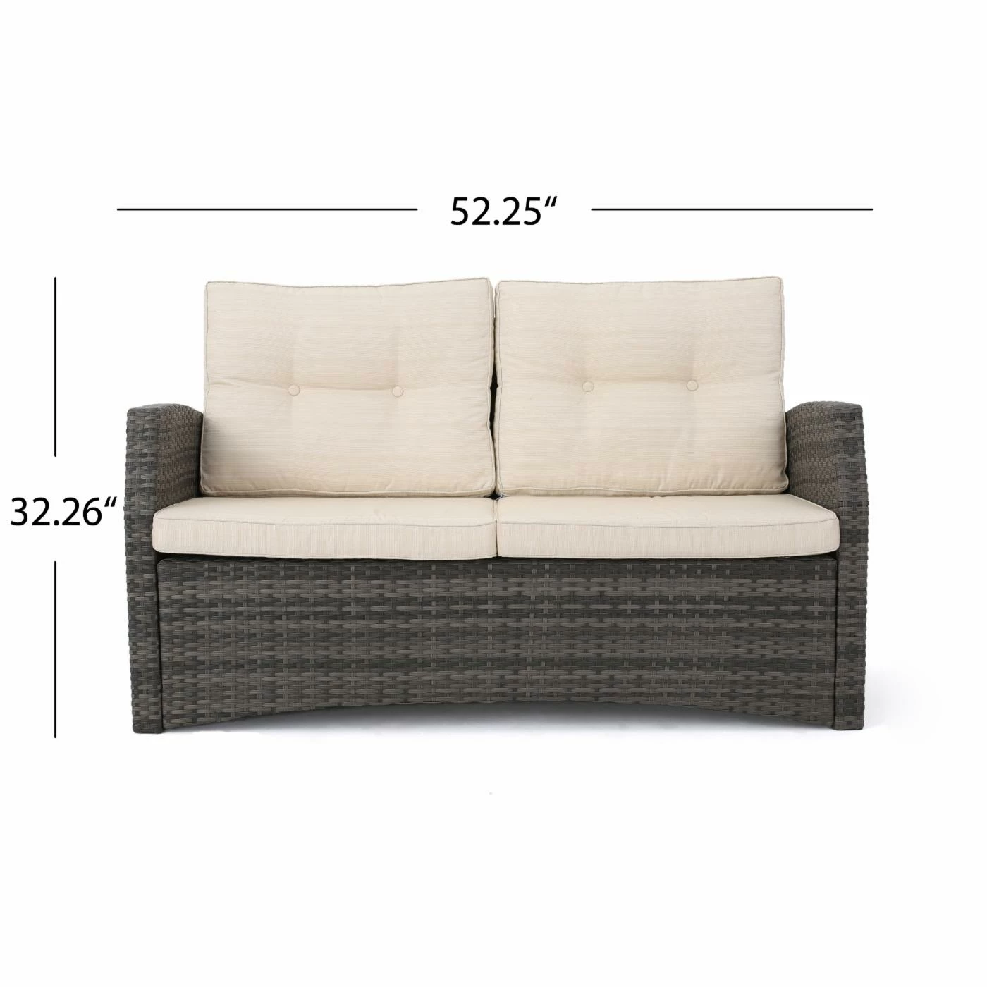 Discount โค๏ธ Best Selling Home Decor Resin Wicker Patio Sets Caelyn Outdoor Wicker 7 Seater Chat Set With Tufted Cushions - Beige And Dark Brown ๐ - Image 8