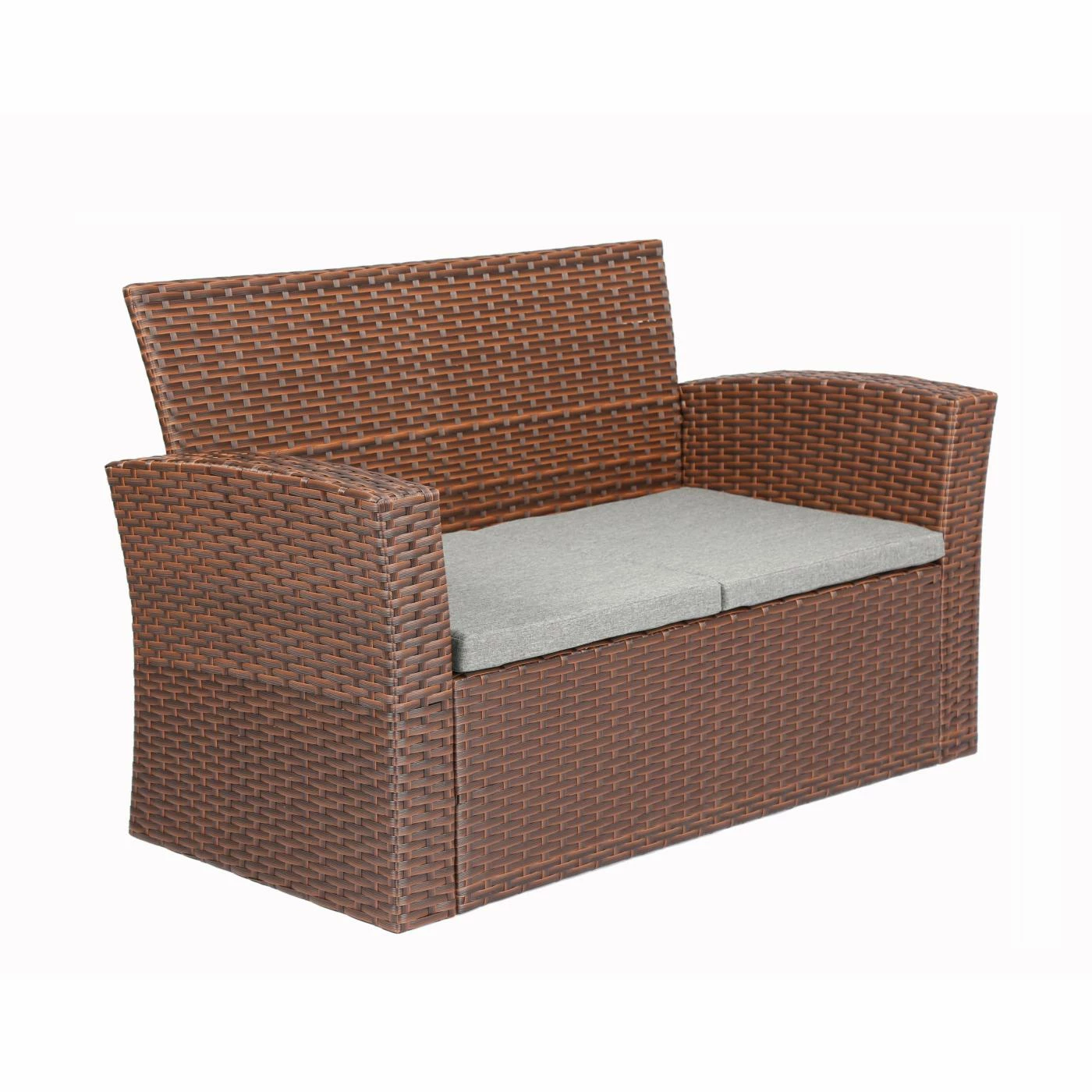 Discount 🛒 Resin Wicker Patio Sets Baner Garden Wicker 4 Piece Patio Conversation Set With Shelf Coffee Table ✨ - Image 8