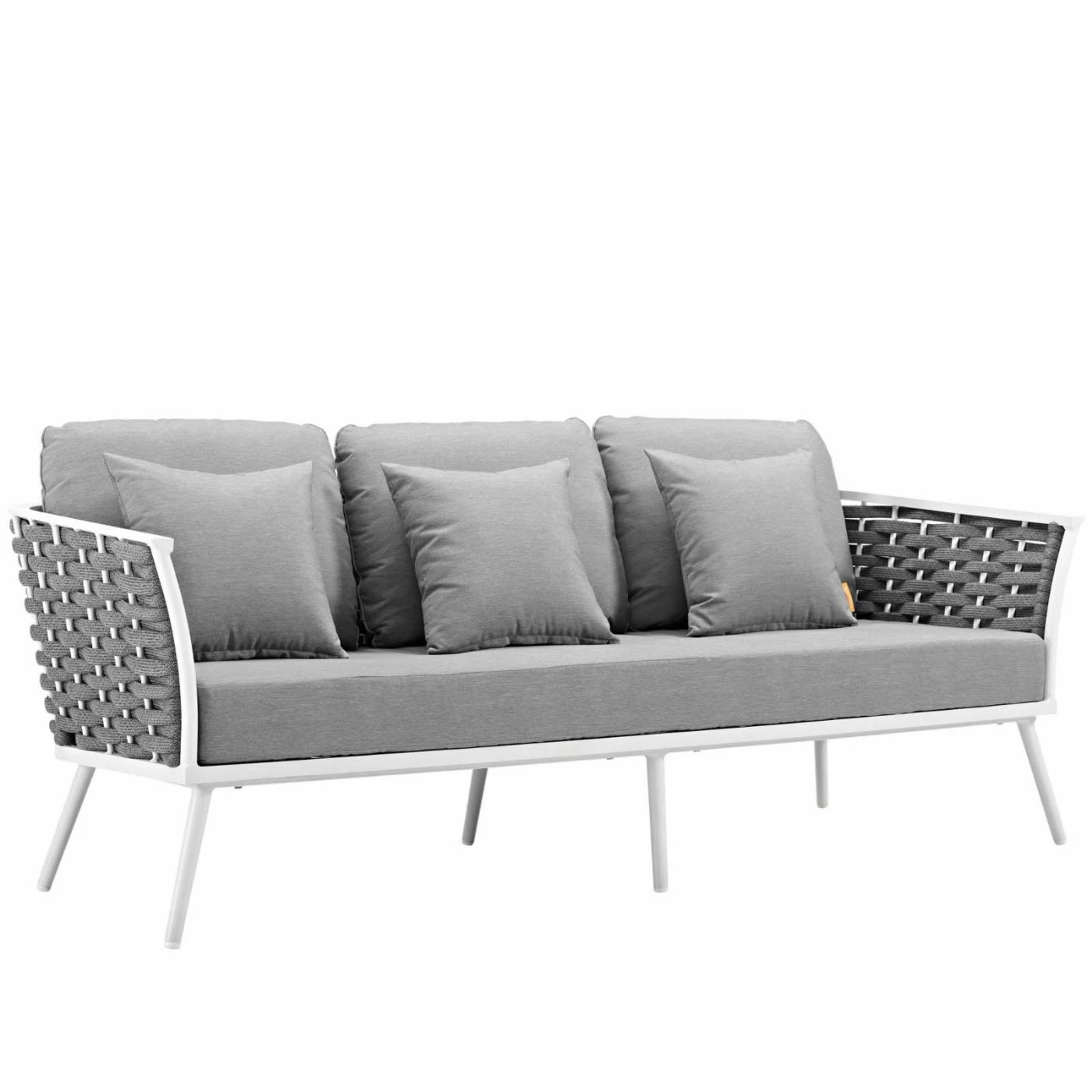 Best Pirce ❤️ Aluminum Patio Sets Modway Stance Aluminum 7 Piece Patio Conversation Sofa Set ✨ - Image 8