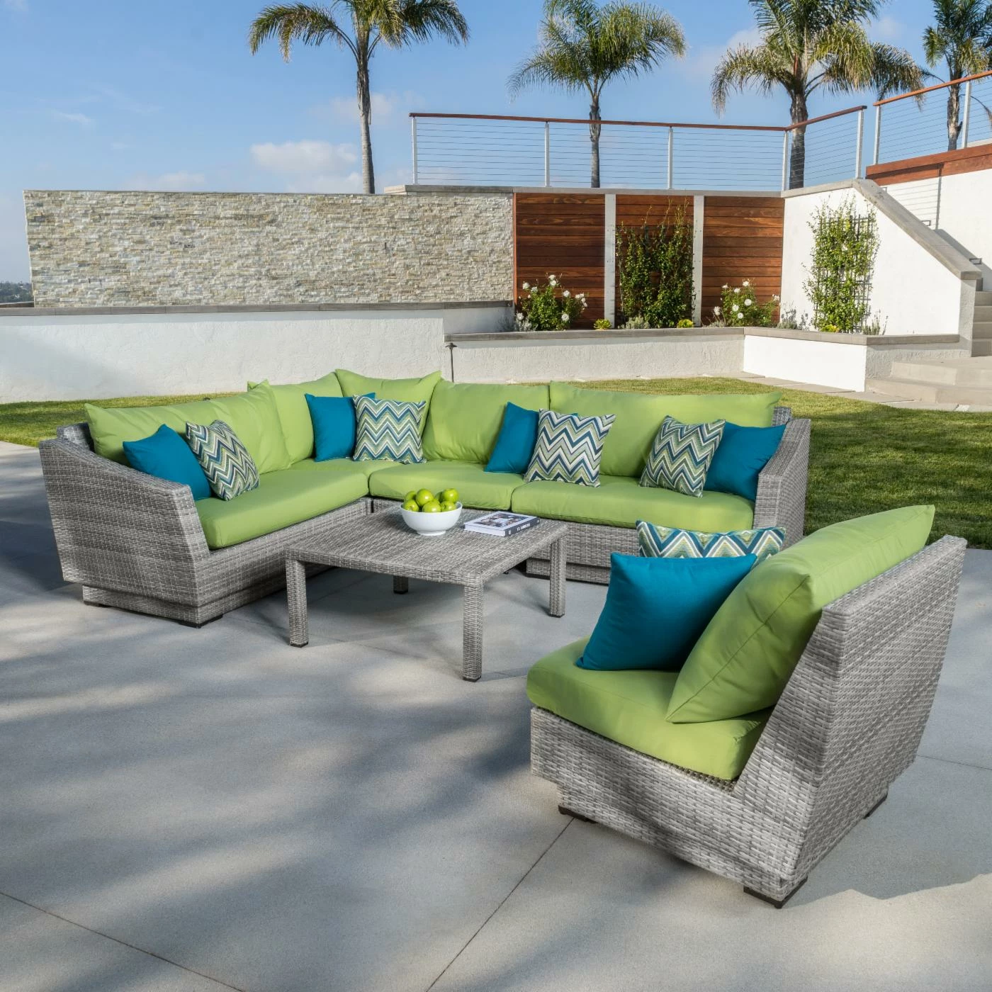 Coupon ⭐ Resin Wicker Patio Sets RST Brands Cannes 6 Piece Corner Sectional Set 💯 - Image 8