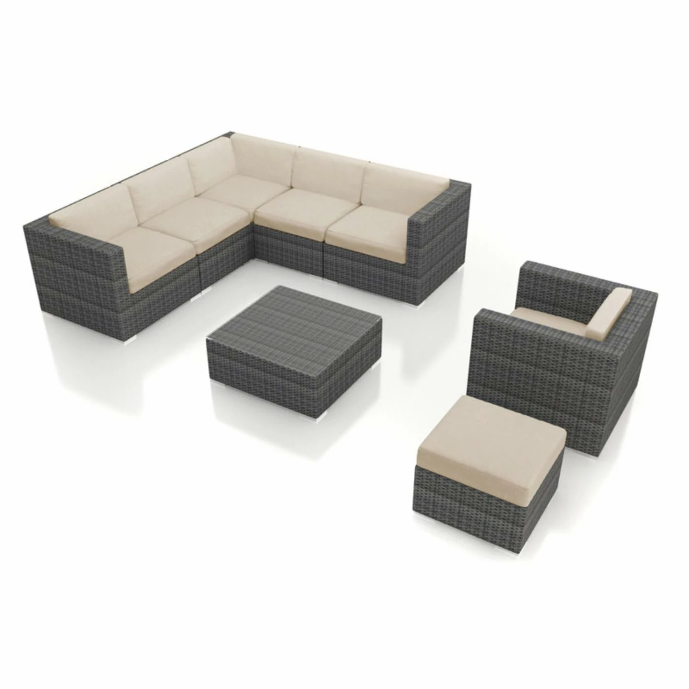 Coupon ❤️ Resin Wicker Patio Sets Harmonia Living District Wicker 8 Piece Patio Conversation Set ⌛ - Image 2