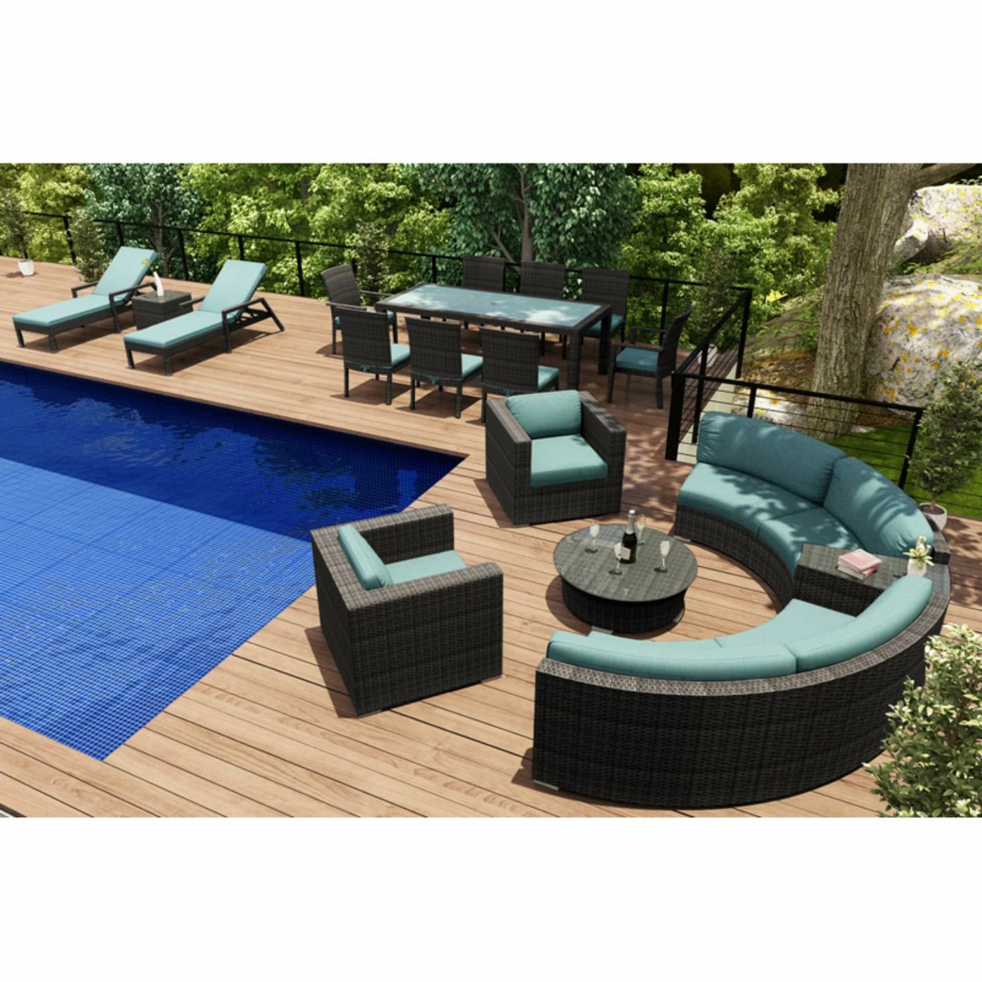 Cheapest ๐งจ Resin Wicker Patio Sets Harmonia Living District 18 Piece Eclipse All-Weather Wicker Patio Conversation Set ๐ - Image 8