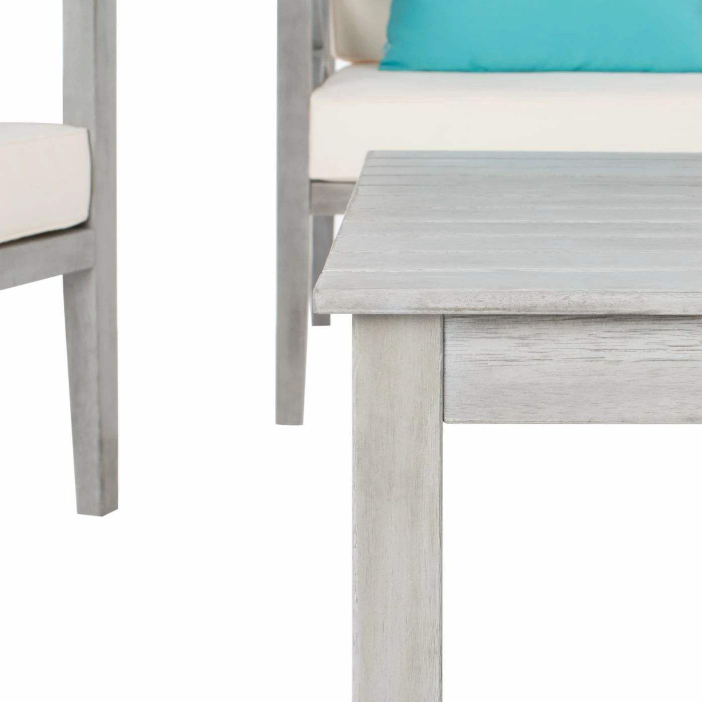 Best Pirce ๐ฅฐ Teak Patio Sets Safavieh Nunzio Eucalyptus Wood 4-Piece Conversation Set With Accent Pillows ๐ - Image 8