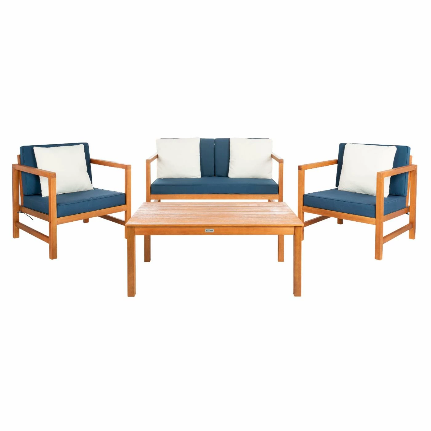 Hot Sale ๐ Eucalyptus Patio Sets HN Outdoor Hyrum Wooden 4 Piece Patio Conversation Set ๐ - Image 8