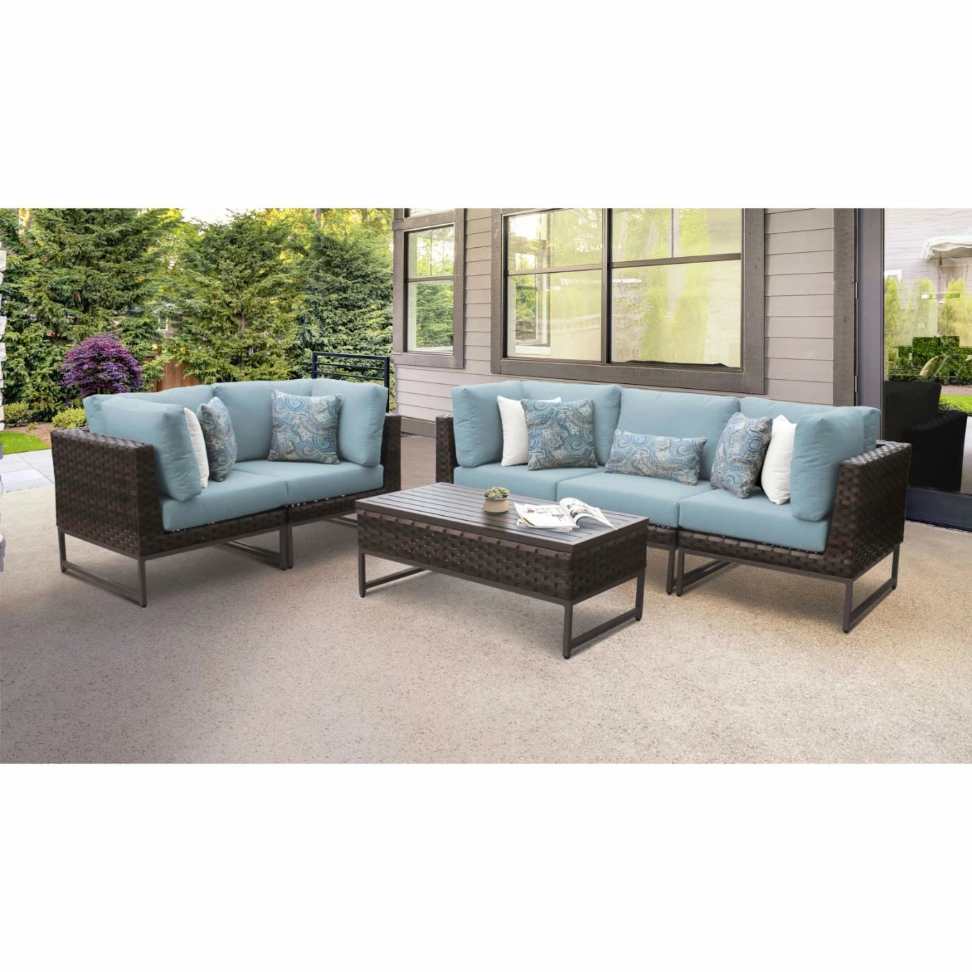 Best reviews of ๐งจ Resin Wicker Patio Sets TK Classics Barcelona Wicker 6 Piece Sectional Sofa And Loveseat Patio Conversation Set ๐ - Image 8