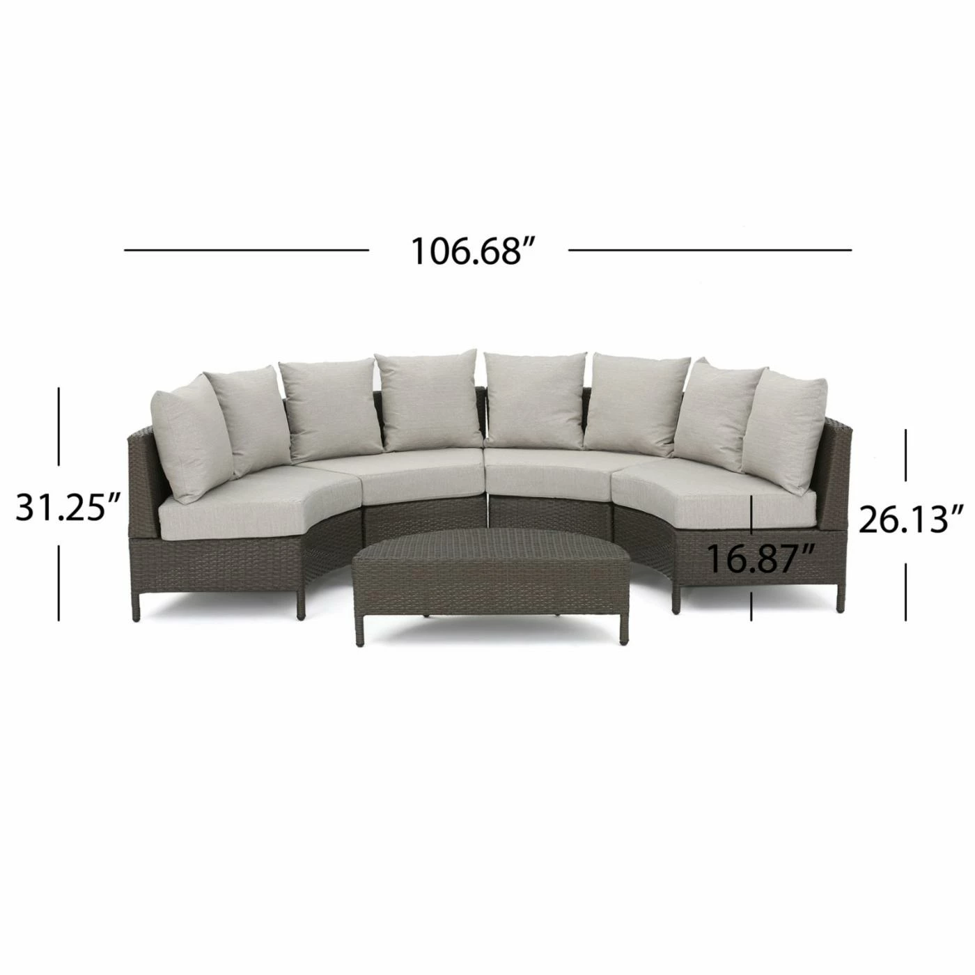 Best Sale ๐ Best Selling Home Resin Wicker Patio Sets Newton Wicker 5 Piece Patio Sectional Sofa Set ๐ - Image 9