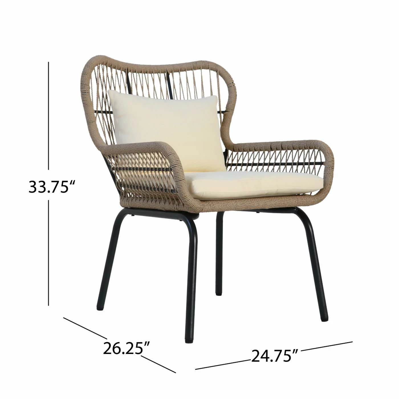 Brand new โ Best Selling Home Decor Resin Wicker Patio Sets Chief Outdoor Rope And Glass 2 Seater Chat Set - Dark Gray And Gray โ - Image 9