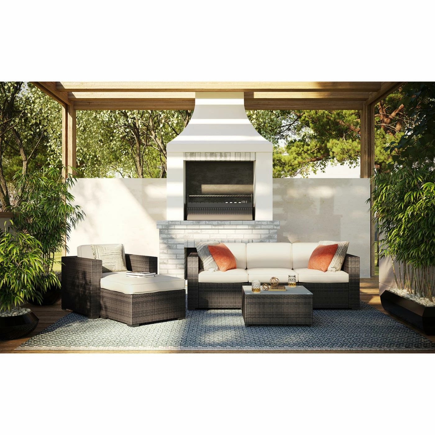 Wholesale ๐ Resin Wicker Patio Sets Cloud Mountain Modern Sectional 6 Piece Resin Wicker Patio Conversation Set โญ - Image 9