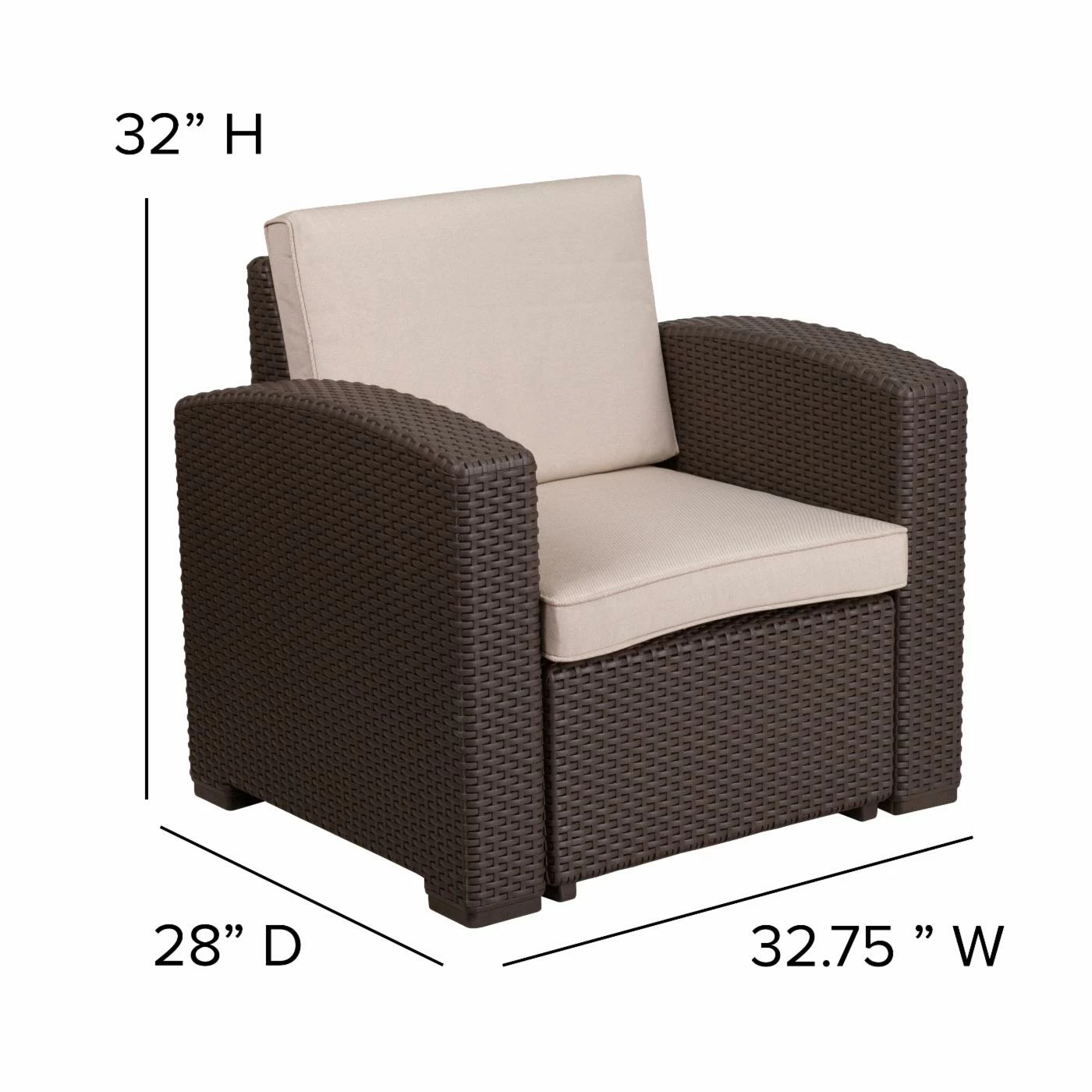 Coupon ๐งจ Resin Wicker Patio Sets Flash Furniture Seneca 4 Piece Sofa And Chairs Outdoor Faux Rattan Conversation Set ๐ - Image 9