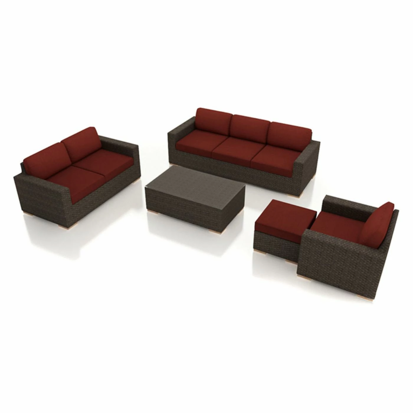 Best deal 🌟 Resin Wicker Patio Sets Harmonia Living Arden 5 Piece Sofa Set 🤩 - Image 9