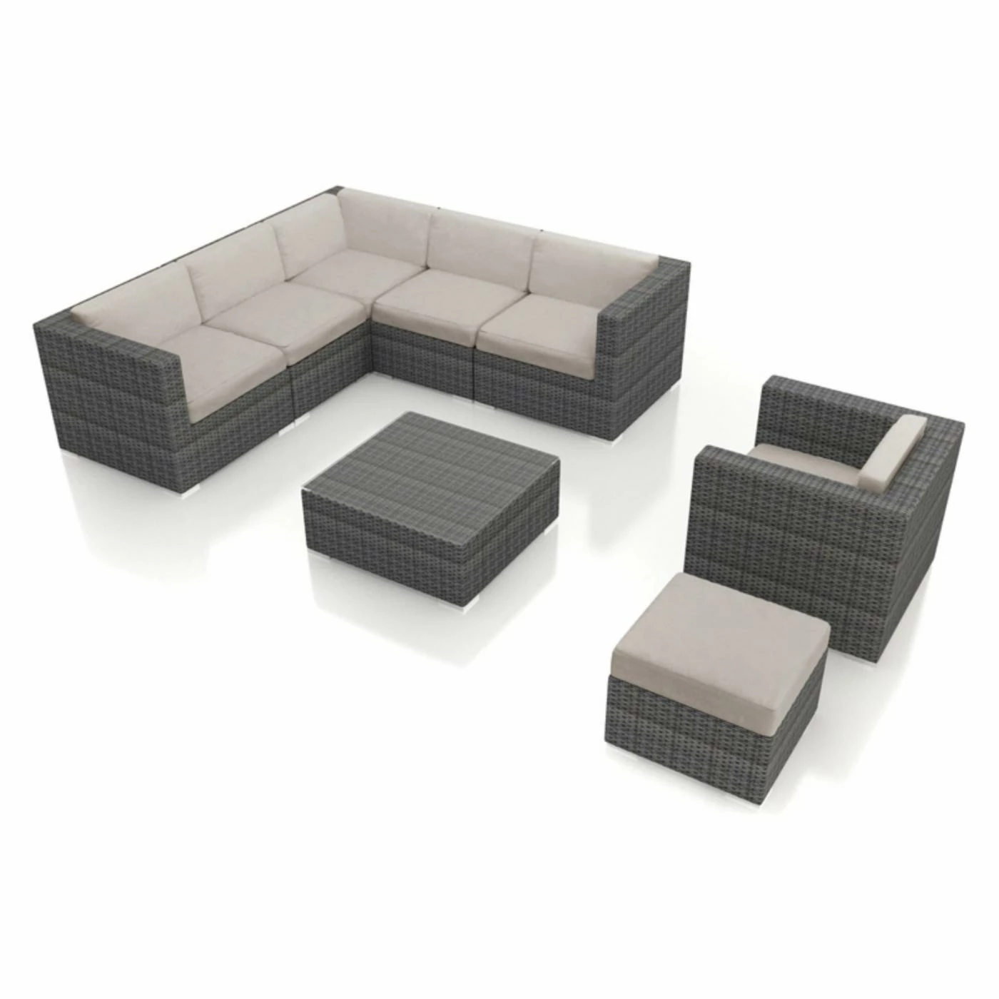 Coupon ❤️ Resin Wicker Patio Sets Harmonia Living District Wicker 8 Piece Patio Conversation Set ⌛ - Image 3