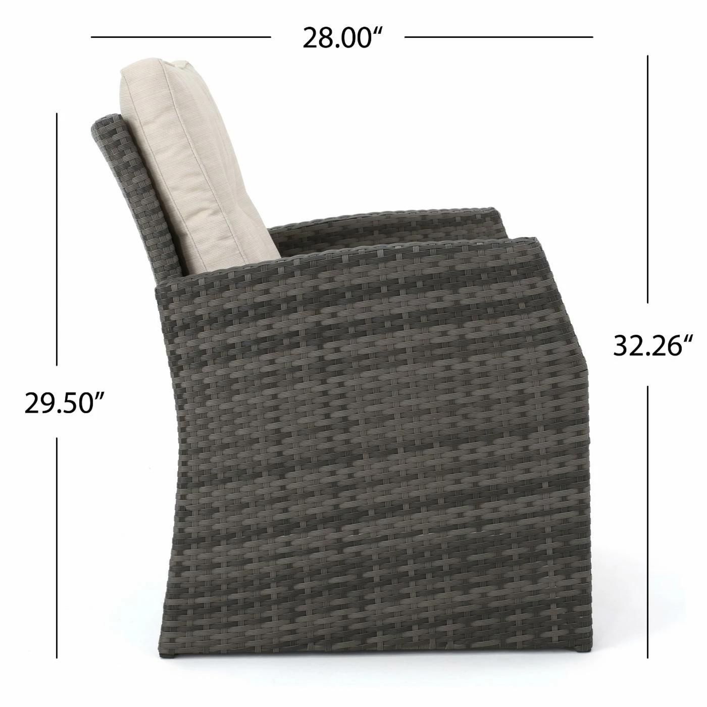 Discount โค๏ธ Best Selling Home Decor Resin Wicker Patio Sets Caelyn Outdoor Wicker 7 Seater Chat Set With Tufted Cushions - Beige And Dark Brown ๐ - Image 10